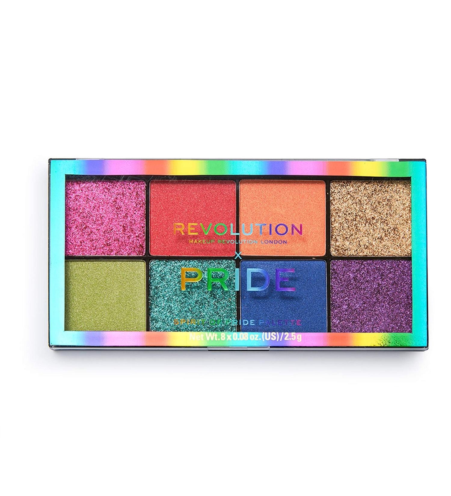 Makeup Revolution Spirit of Pride Eyeshadow Palette - 8 Shades 20g | Shop Internationally - Buy Online on GoSupps.com