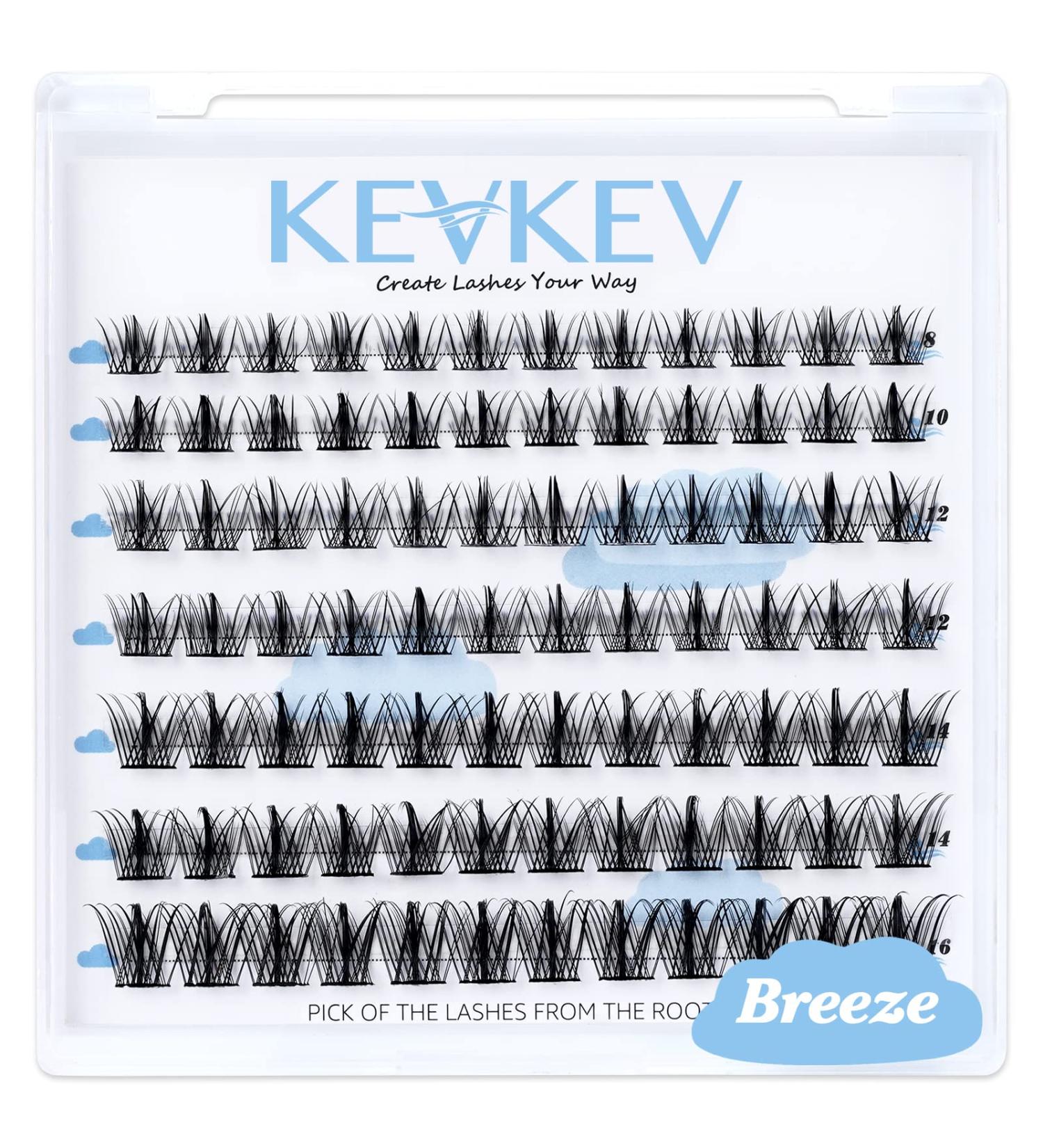 Lash Clusters 84 Pcs DIY Eyelash Extensions | Individual Thin Band Soft Lashes | Breeze C-Mix (8-16mm) - Buy Online on GoSupps.com