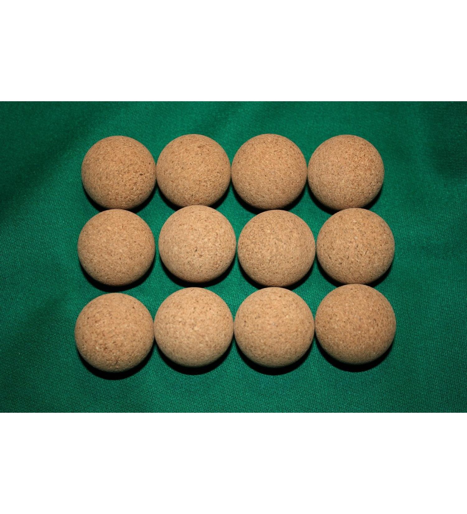 Kicker balls cork natural 12 pieces very quiet in play