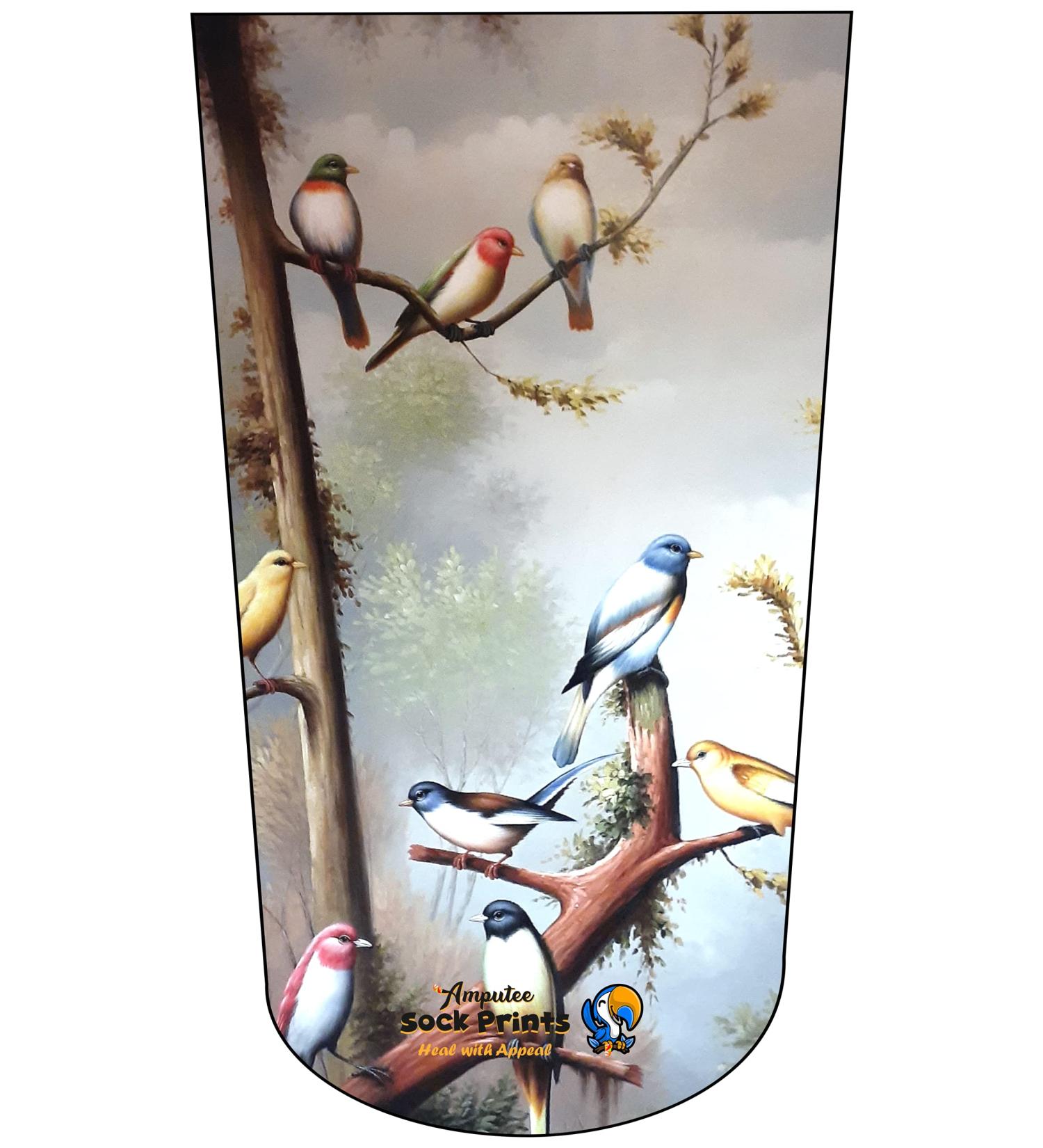 Heal with Appeal Amputee Stump Sock Birds on Branches V1 3Ply - Supportive and Stylish Stump Cover - Buy Online on GoSupps.com
