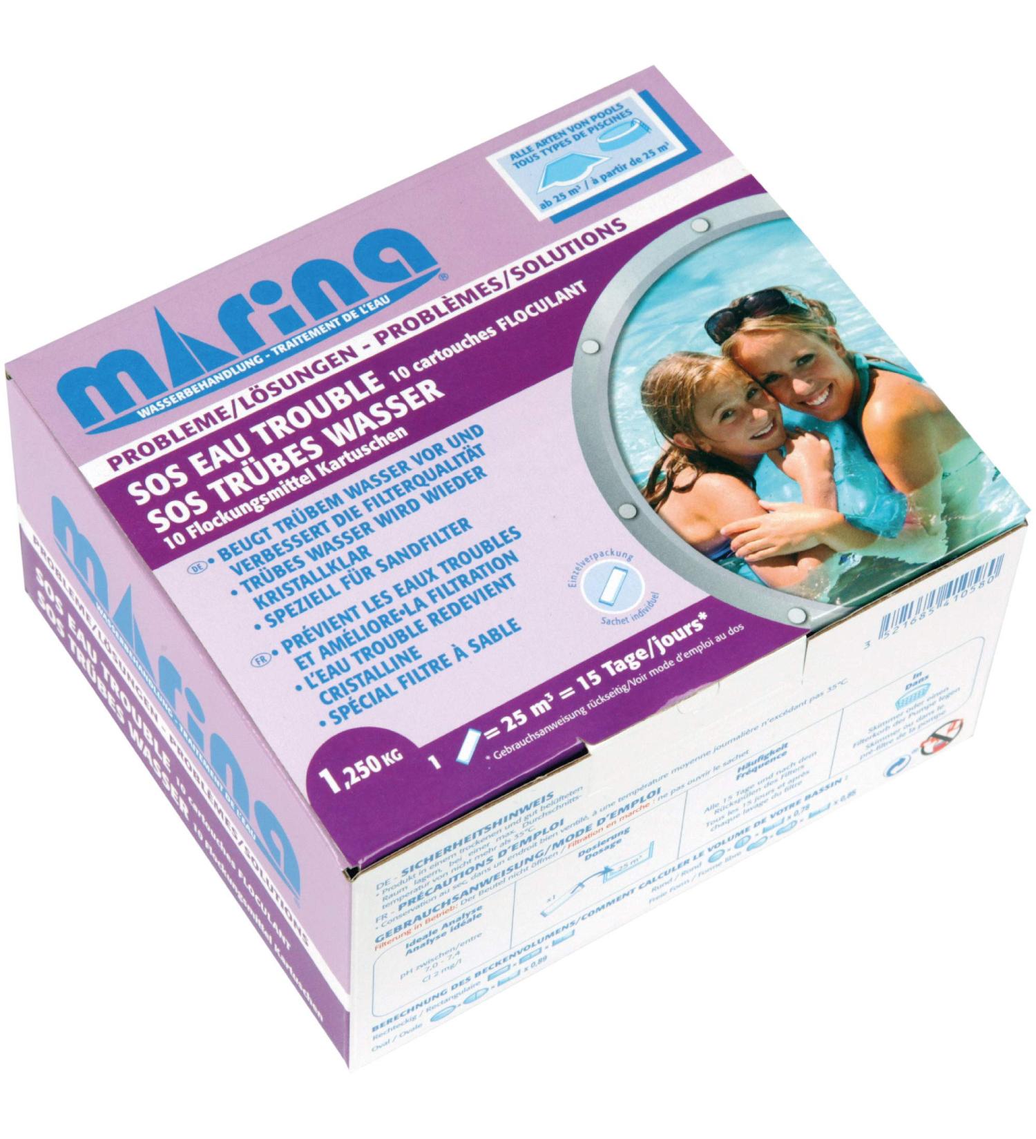 Buy Bestgoodies Marina SOS Cloudy Water - 10 Flocculant Cartridges | Chlorine-Free Milky Water Shock Treatment - 1.25kg for International Shipping - Buy Online on GoSupps.com