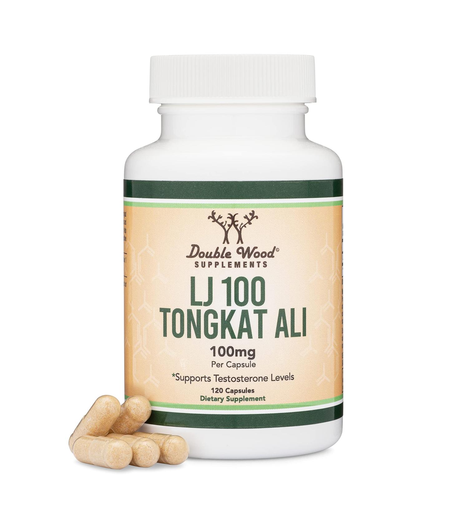 Tongkat Ali for Men (120 Capsules) - Clinically Proven LJ100 Formula, Made in USA by Double Wood Supplements - Buy Online on GoSupps.com