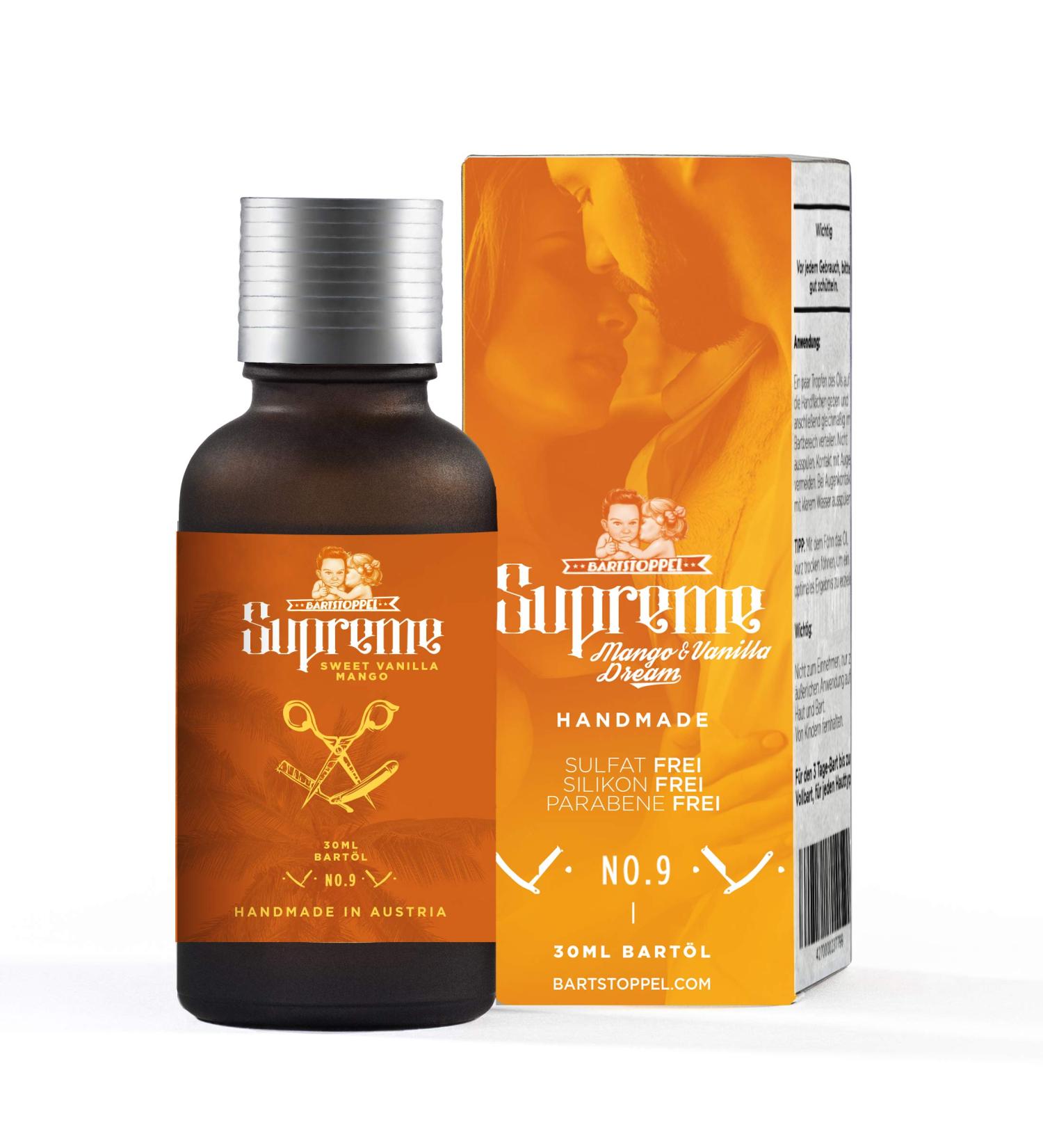 Beard Oil Mango Vanilla Dream Scented | Hair Growth & Moisturizer | Bartstoppel Barber Company - Buy Online on GoSupps.com