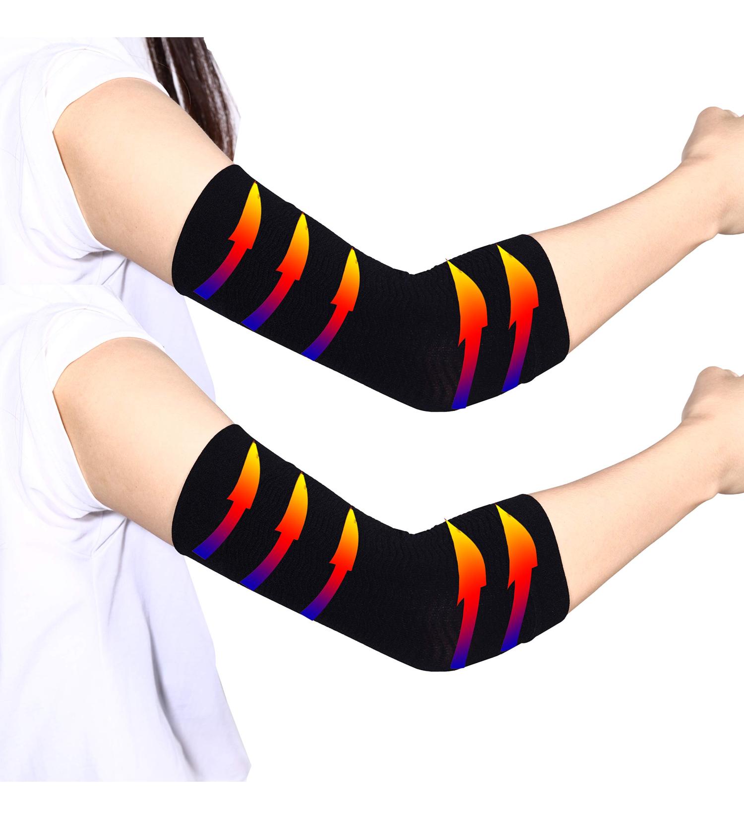 Arm Slimming Shaper - 2 Pairs Compression Sleeves for Women | Weight Loss Upper Arm Fat Reduction - All Black - Buy Online on GoSupps.com