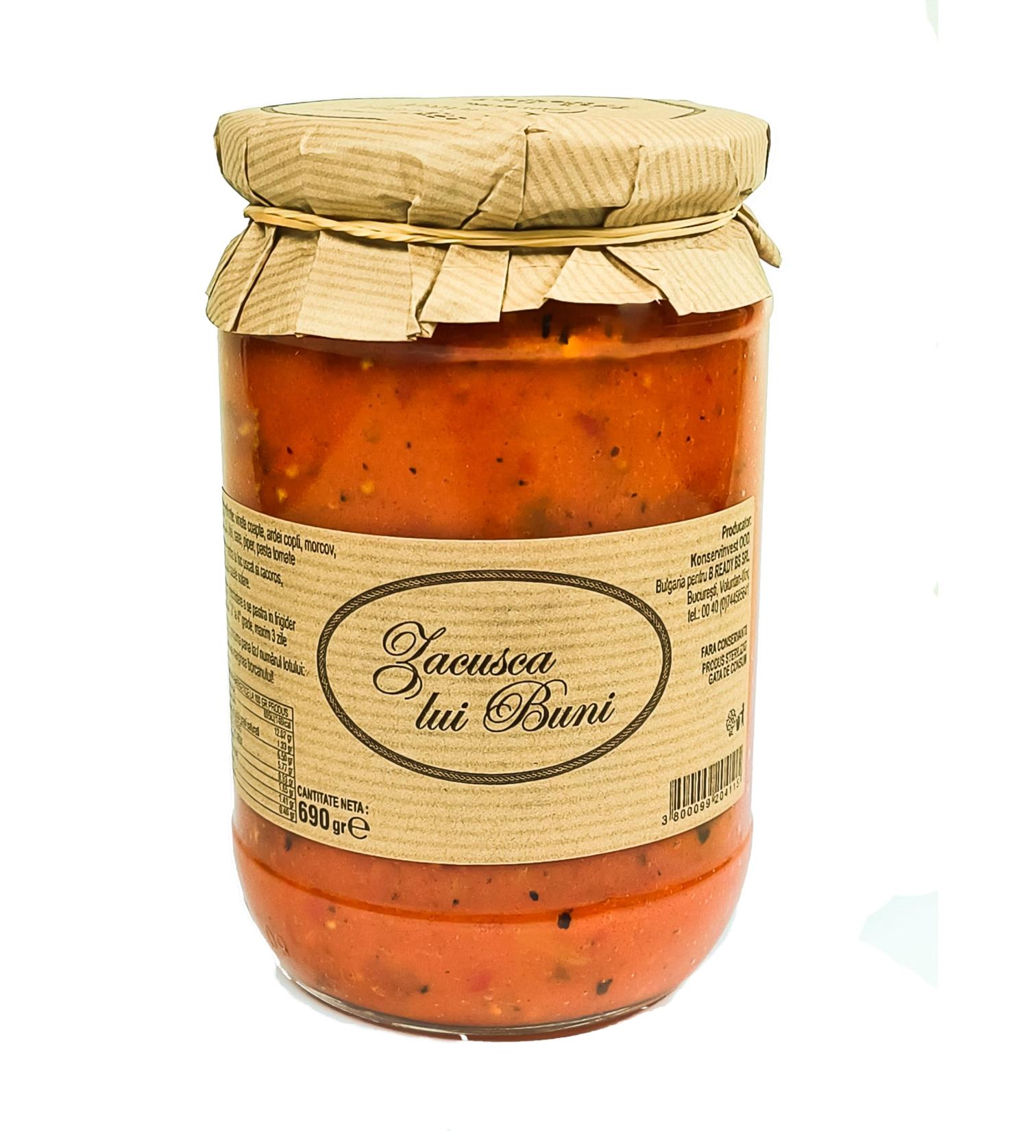 Buy Atelier Gourmand Romanian Zacusca with Peppers Aubergine & Tomatoes - Vegan Spread (690g) for Dips & Sauces | International Shipping Available - Buy Online on GoSupps.com