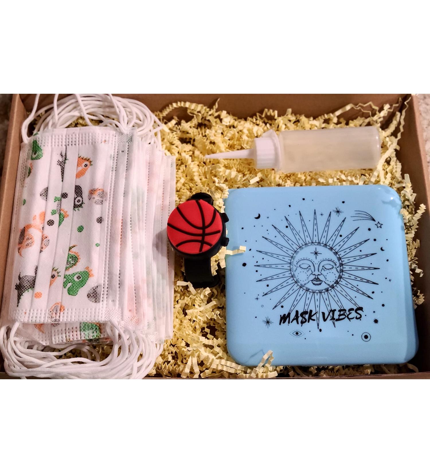 Buy Health Kit for Kids - Disposable Mask Mask Holder & Wristband Sanitizer | Back to School Basketball Kit - International Shipping Available - Buy Online on GoSupps.com