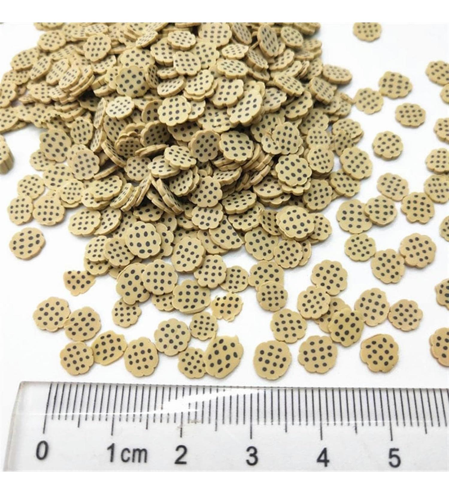  20G 1Cm Big Brown Biscuits Polymer Clay Cookie Slices For DIY Fruit Clay Slices Charms Polymer Clay Nail Art Decoration for DIY Nail Art Biscuits 5mm - Buy Online on GoSupps.com