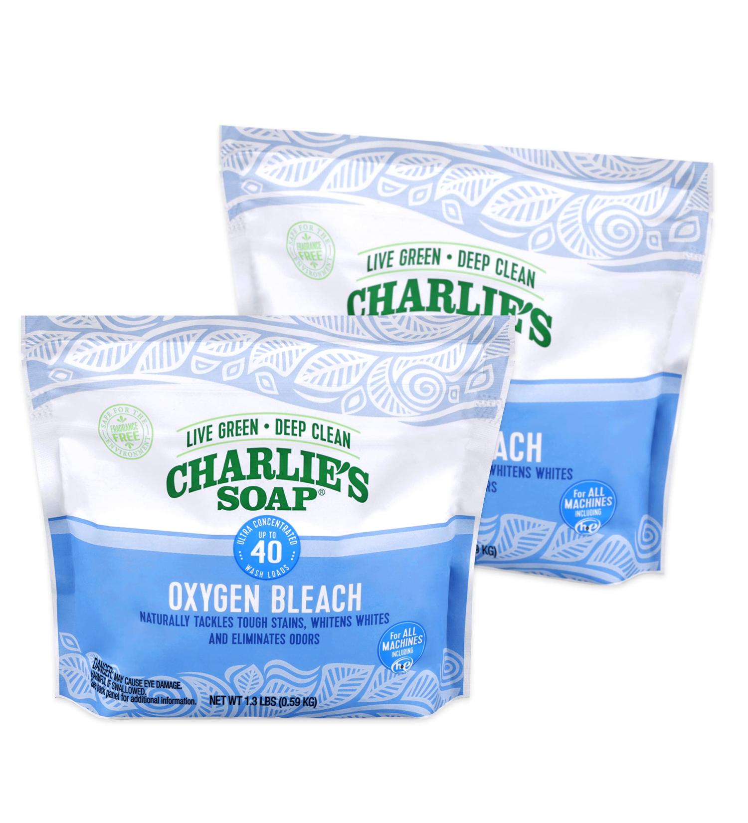 Charlie's Soap Biodegradable Oxygen Bleach 1.3 lbs - 2 Pack - Buy Online on GoSupps.com