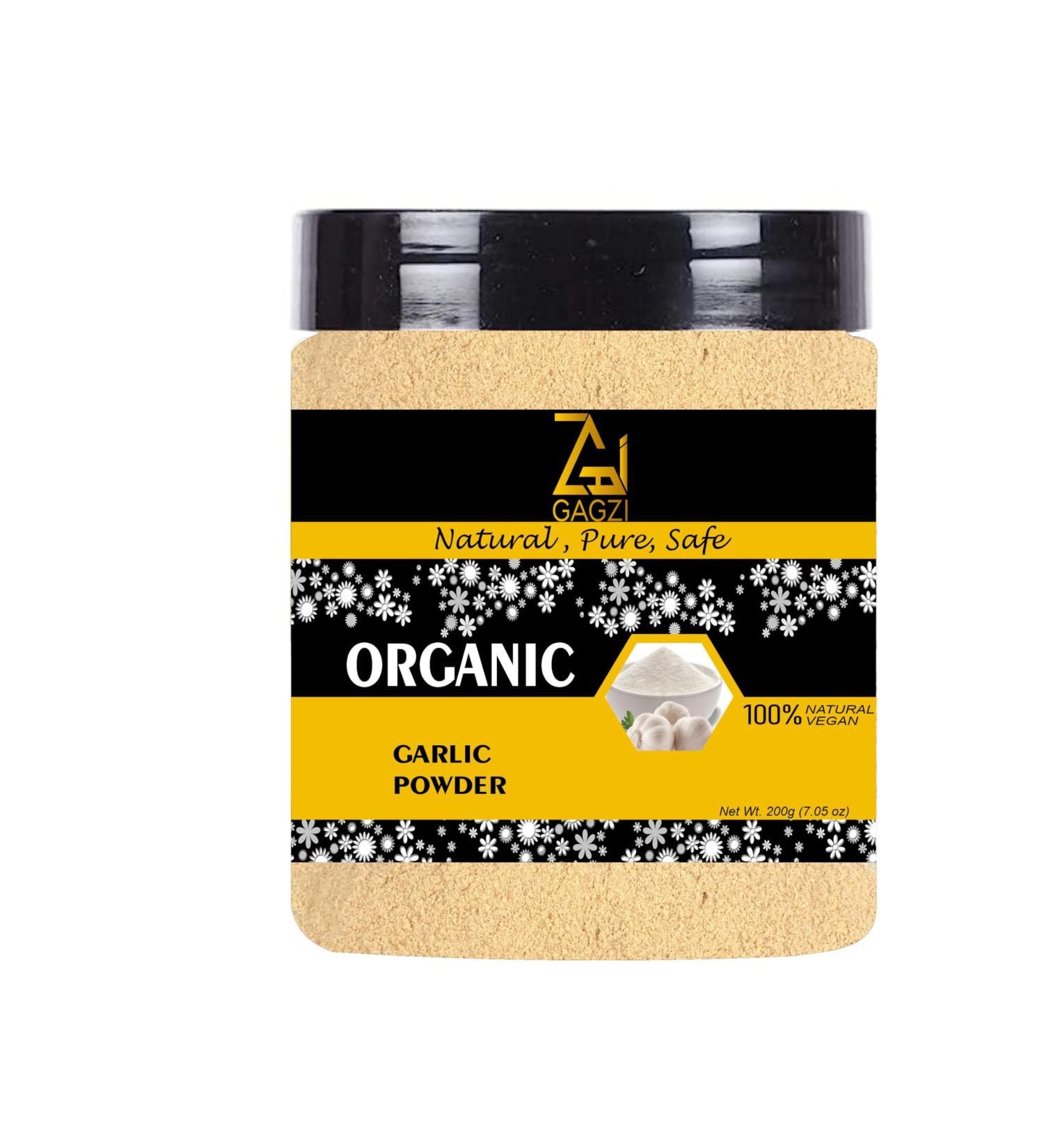 GAGZI All Natural Organic Spices Garlic Powder 200 Gram (Packing May Be Vary) Pack of 1 200 Gram 7.05 oz