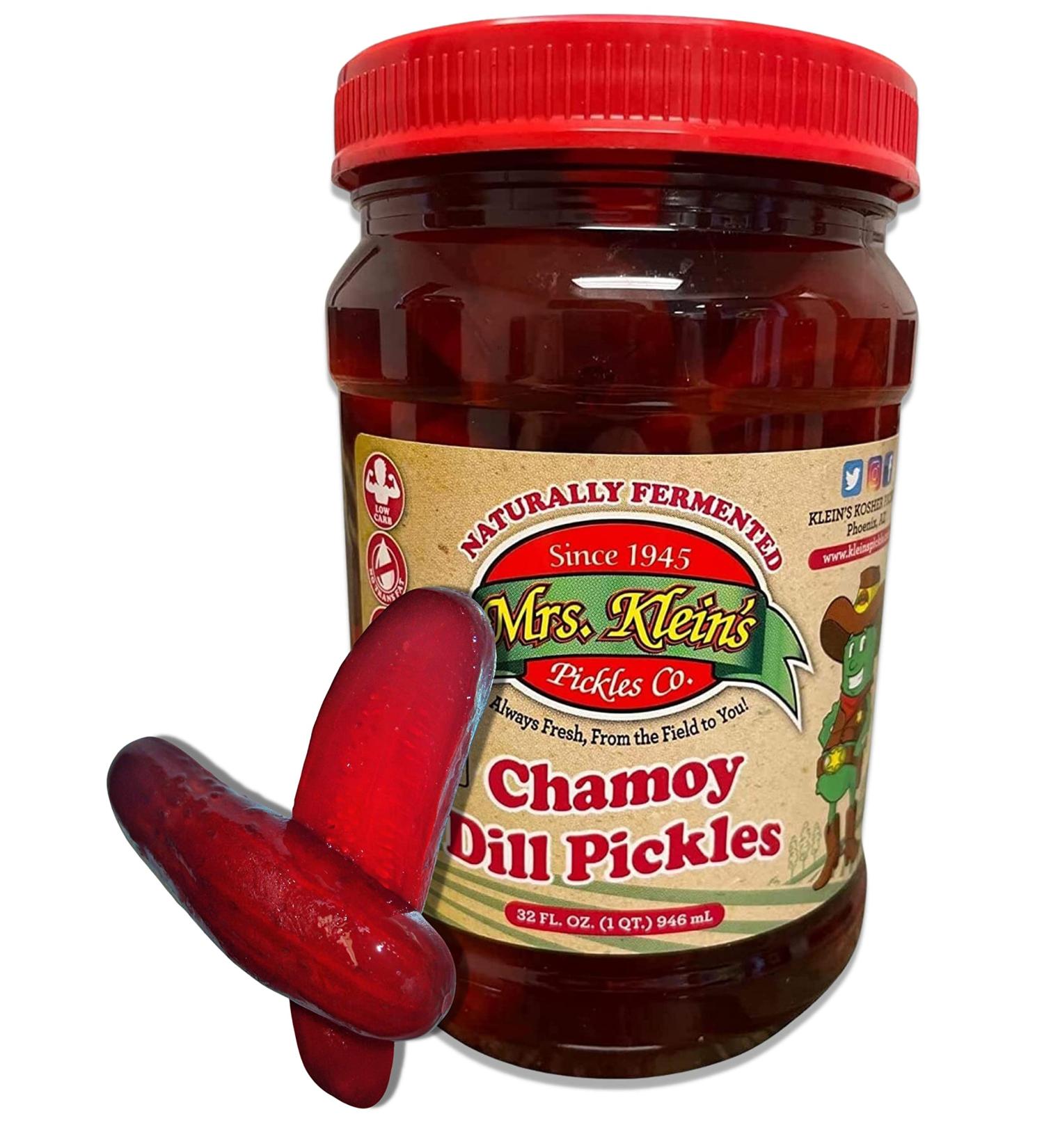 Mrs. Klein's Chamoy Pickles - Mexican Chamoy Red Pickles in a Kit for Sweet & Spicy Flavor - Buy Online on GoSupps.com