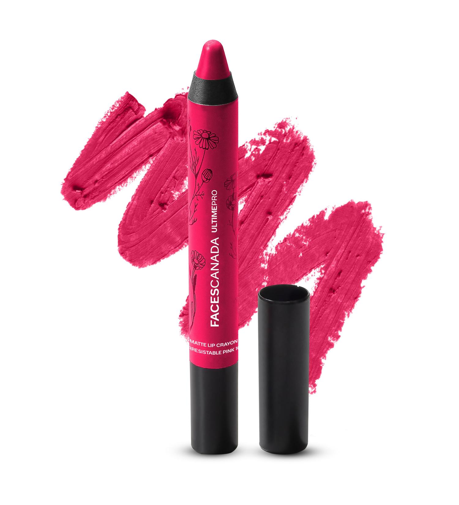 Faces Ultime Pro Matte Lip Crayon - Irresistible Pink 2.8g | International Shipping Available - Buy Online on GoSupps.com