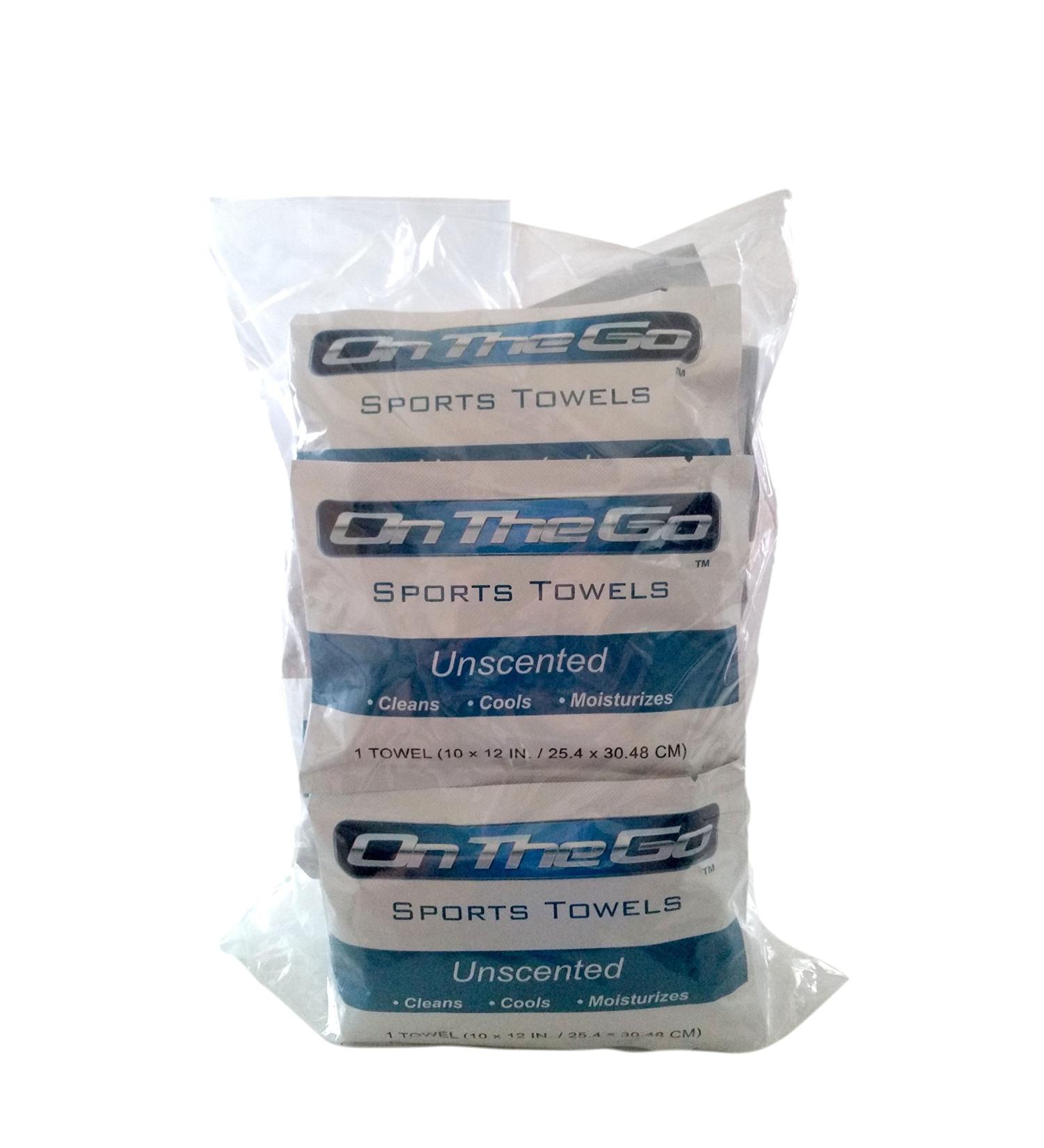 On The Go Towels Unscented Large Body Wipes (25)