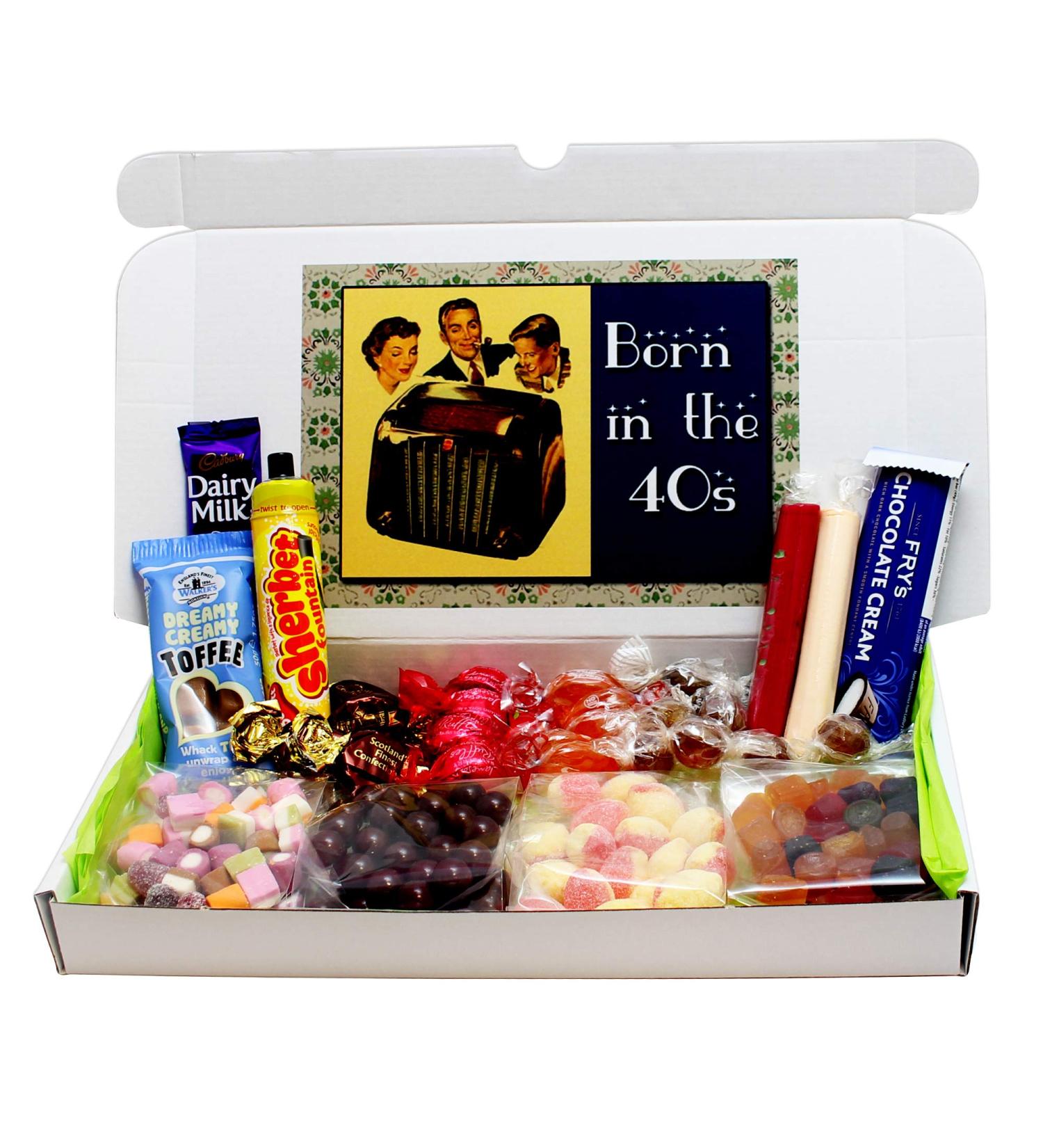 Born in the Forties Sweets Gift Box - Buy Online on GoSupps.com