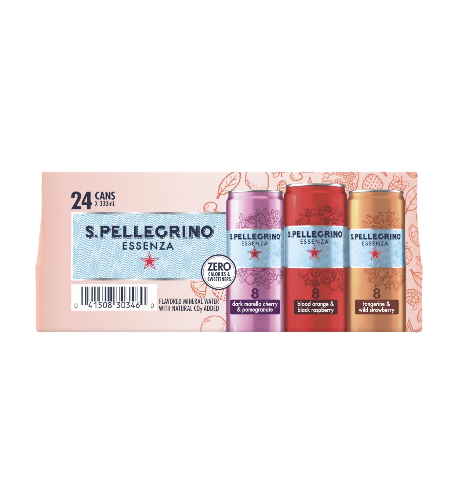 S.Pellegrino Essenza Variety Pack - 24 Cans, 11.15 Fl Oz - Flavored Mineral Water - Buy Online on GoSupps.com