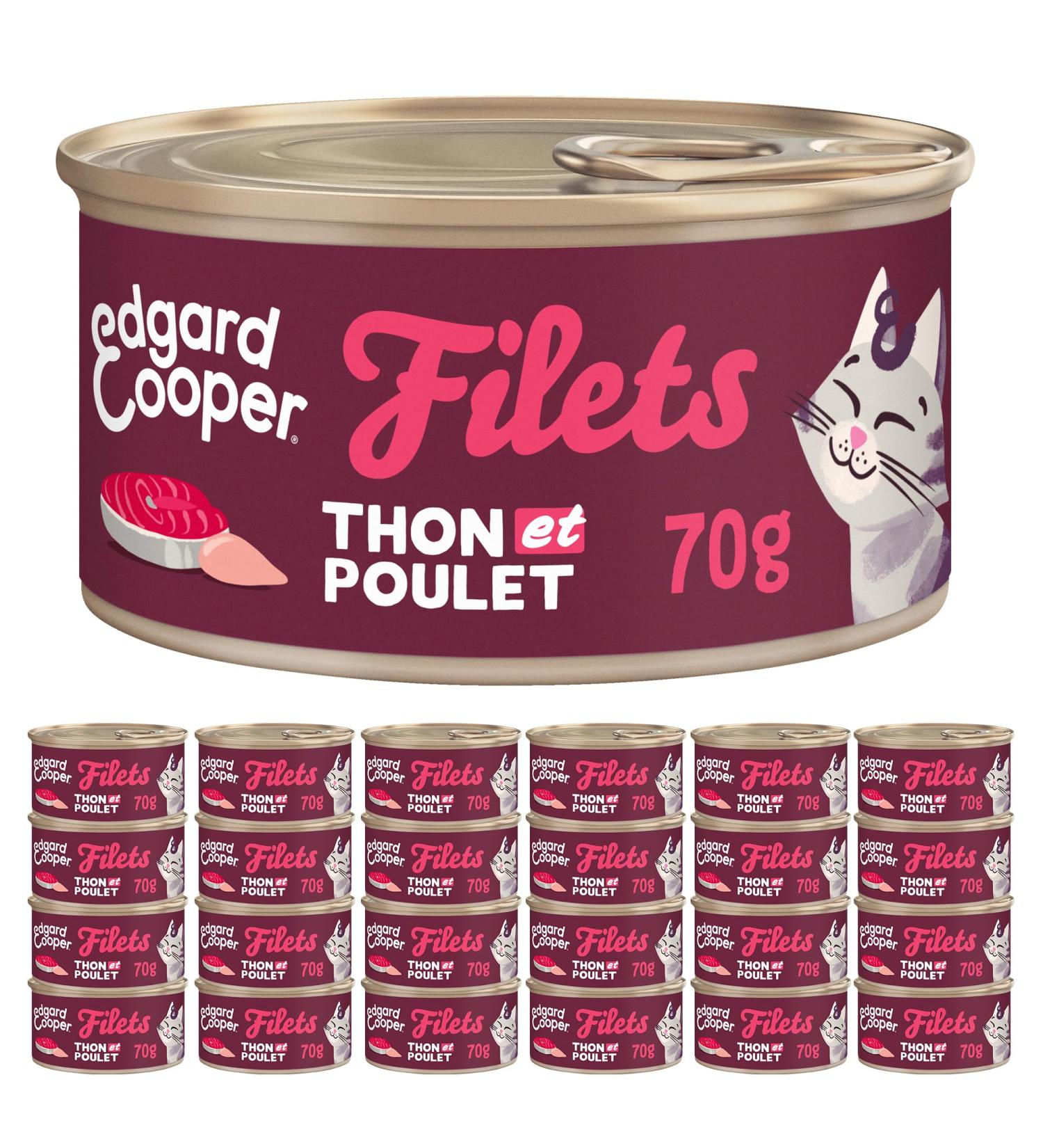 Edgard & Cooper Fillet Cat (Tuna & Chicken 70g x 24) Fresh Meat and Fish and Quality Protein Real Ingredients for - Buy Online on GoSupps.com