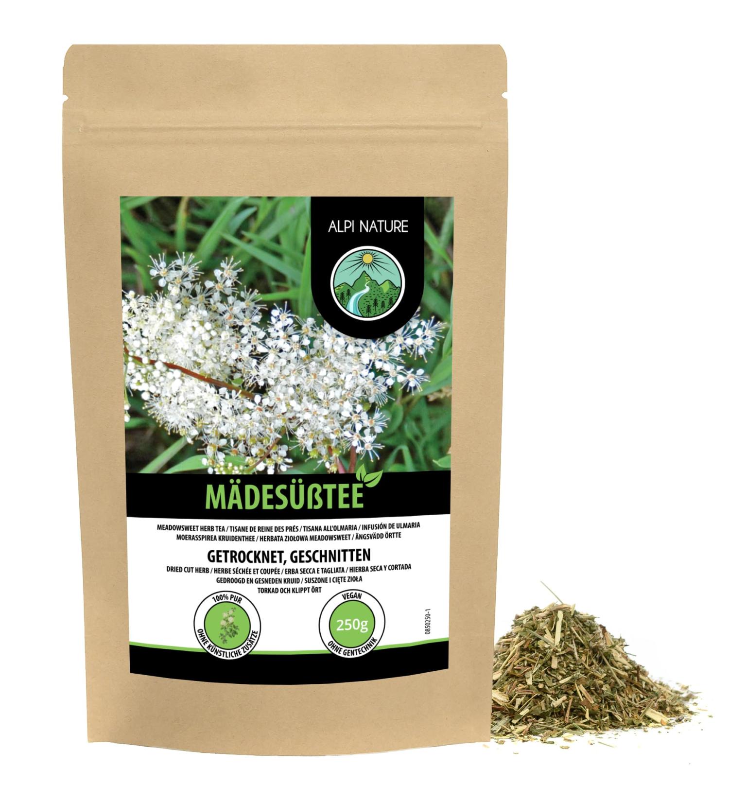 Alpi Investment OOD Meadowsweet tea 250g filipendula cut gently dried 100 pure and natural for the preparation of tea meadowsweet tea herbal tea 250 GR - Buy Online on GoSupps.com