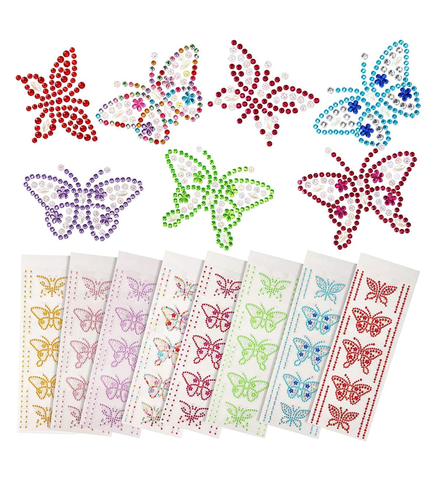 HAPINARY 8 Sets Jewel Stickers 3D Stickers Acrylic Car Bumper Butterflies Stickers Diamond Butterflies Stickers - Buy Online on GoSupps.com