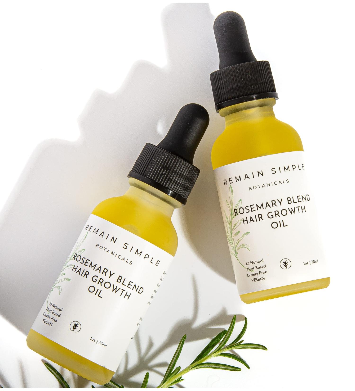 Remain Simple Rosemary Blend Hair Growth Oil - 9 Proven Oils for Nourishing Hair and Scalp - Rosemary, Pumpkin Seed, Peppermint, Fenugreek, Castor - Highly Effective and Concentrated - Buy Online on GoSupps.com