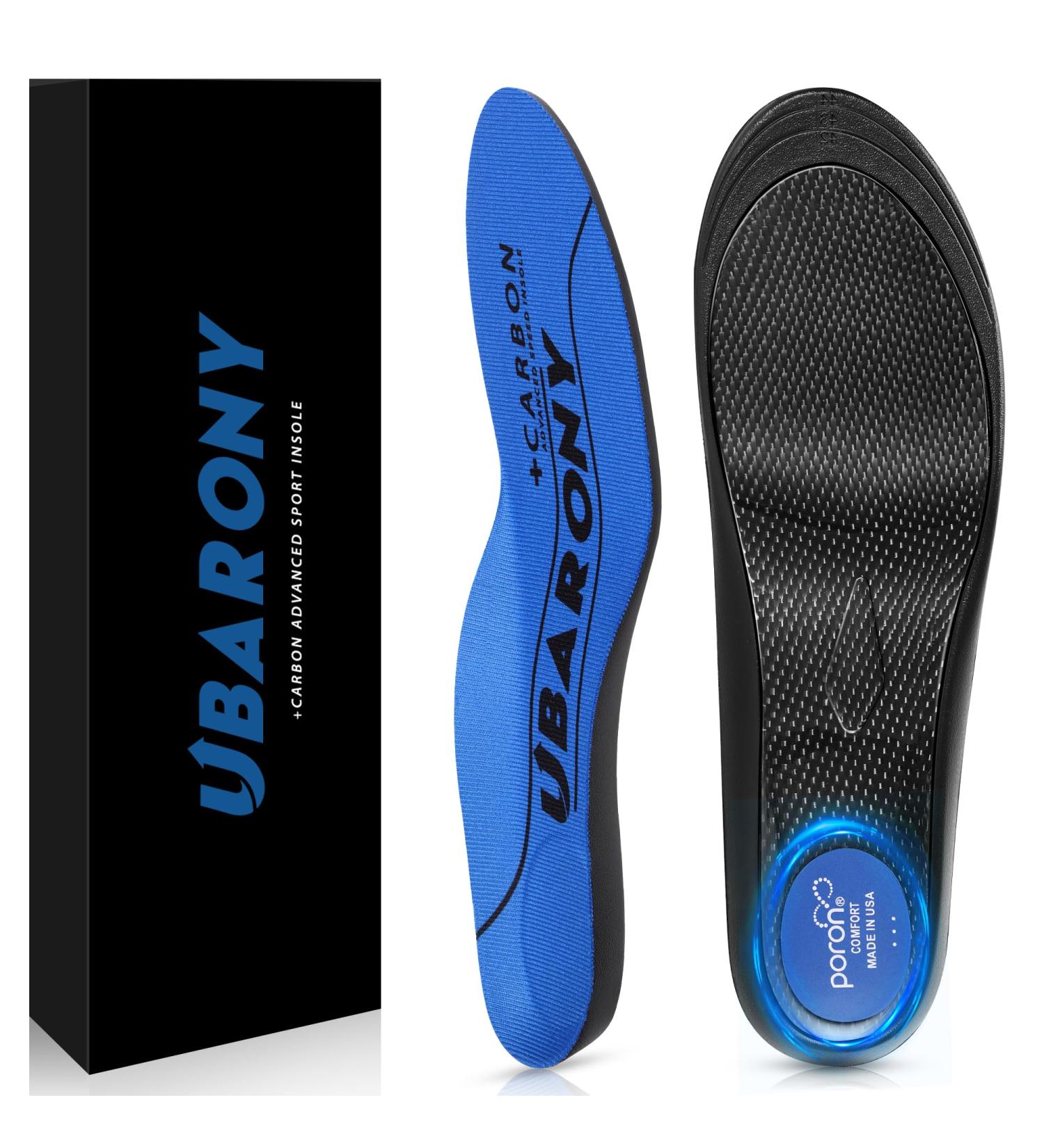 Performance Carbon Fiber Insoles - Arch Support & Shock Absorption for Plantar Fasciitis Relief | Men's & Women's Sizes S Wide (M 3-5 / W 4-6 - Buy Online on GoSupps.com
