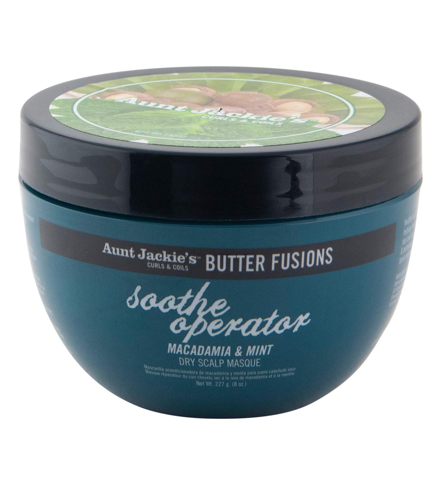 Aunt Jackie's Butter Fusions Soothe Operator Macadamia & Mint Dry Scalp Conditioning Masque - 8 oz - Buy Online on GoSupps.com