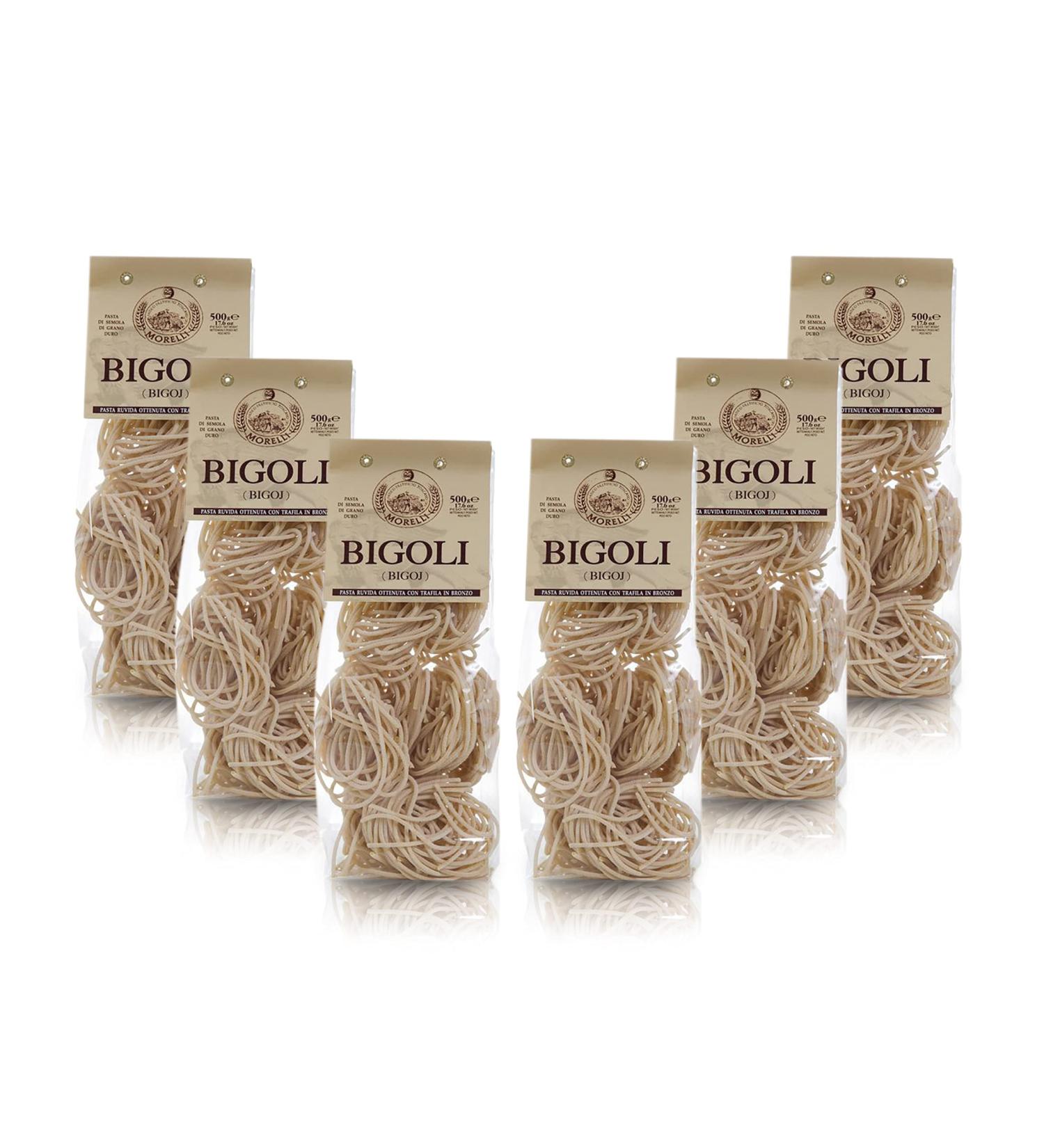 Antico Pastificio Morelli 1860 Srl Bigoli Typical Regional Pasta "Bigoj" 6 Packs of 500 g - Buy Online on GoSupps.com