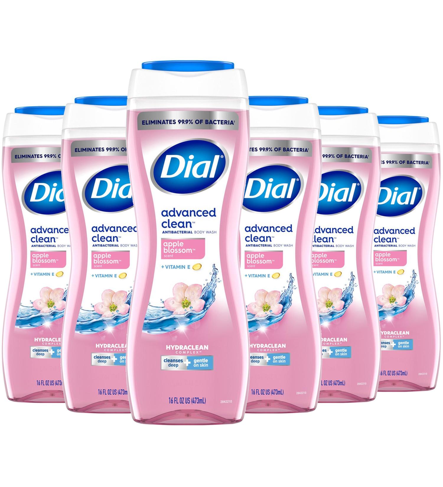 Dial Body Wash 6 Pack Apple Blossom Scent Hydrating and Moisturizing Deep Cleaning Women's Body Wash with Vitamin E for Dry Skin 16 oz. Each - Buy Online on GoSupps.com