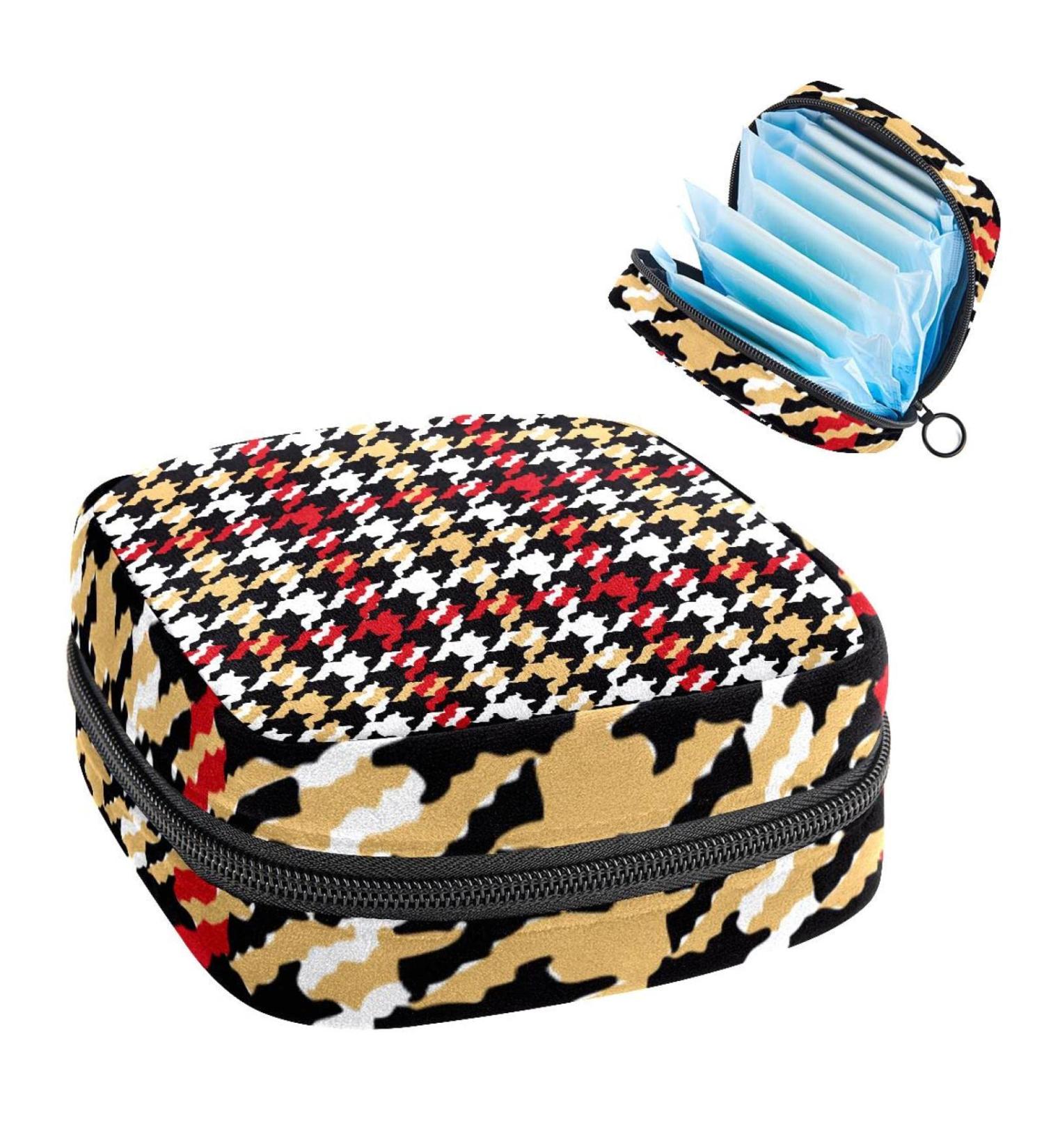 Womens Bonds Storage Pockets Still Pad - Multi Color Plaid Portable Period Kit Bag | Feminine Product Bag for Women & Girls - Buy Online on GoSupps.com