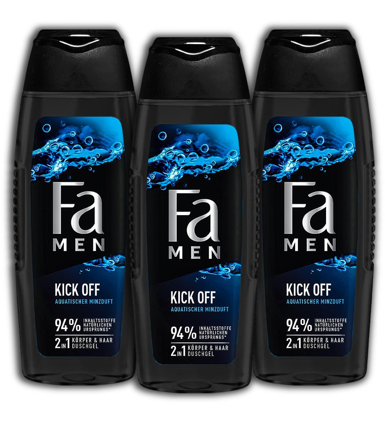FA Men Kick Off Lot de 3 gels douche XXL 3 x 400 ml