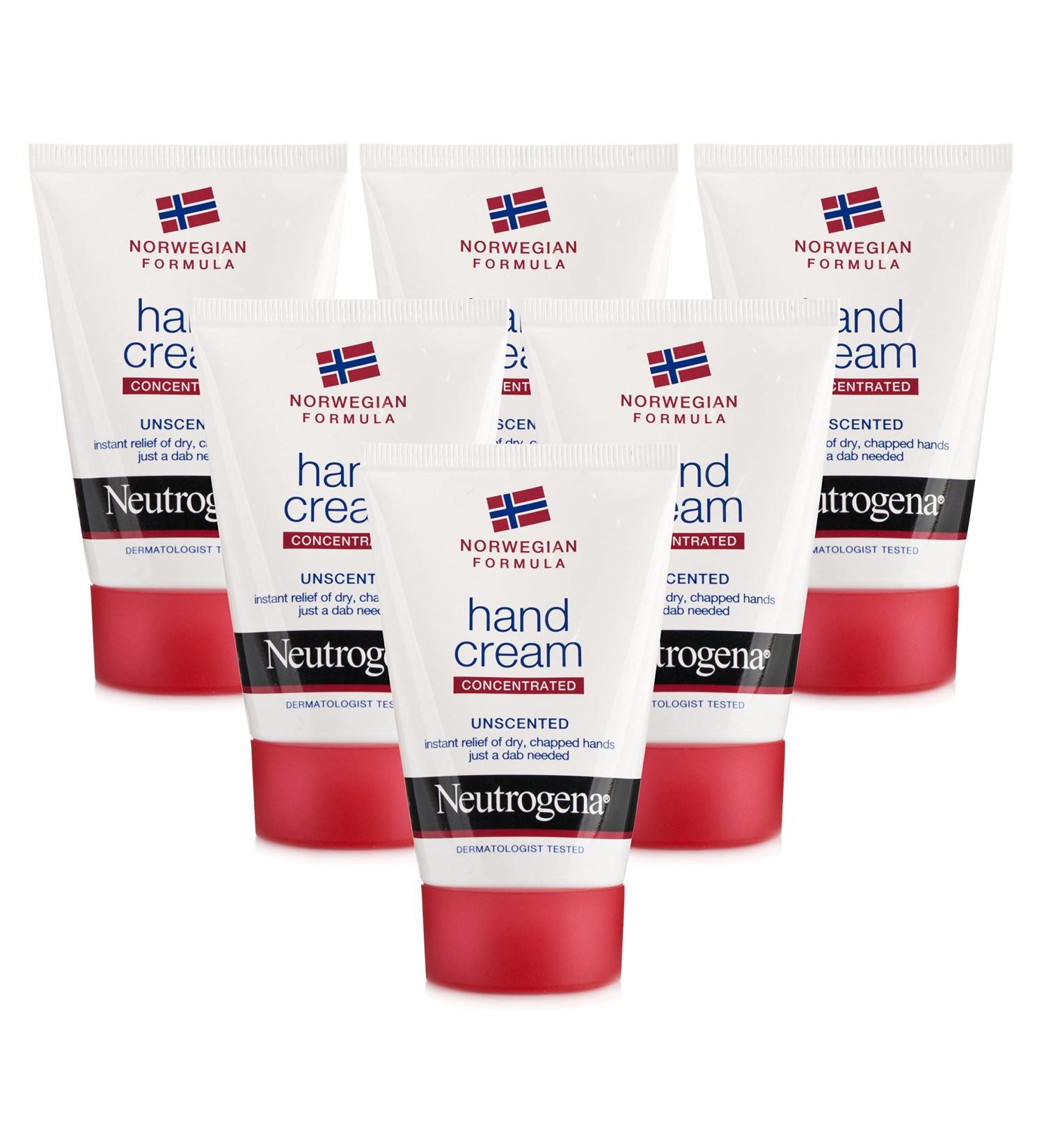 Buy 6 x Neutrogena Norwegian Formula Concentrated Hand Cream 50ml - Unscented | Best International Shipping - Buy Online on GoSupps.com