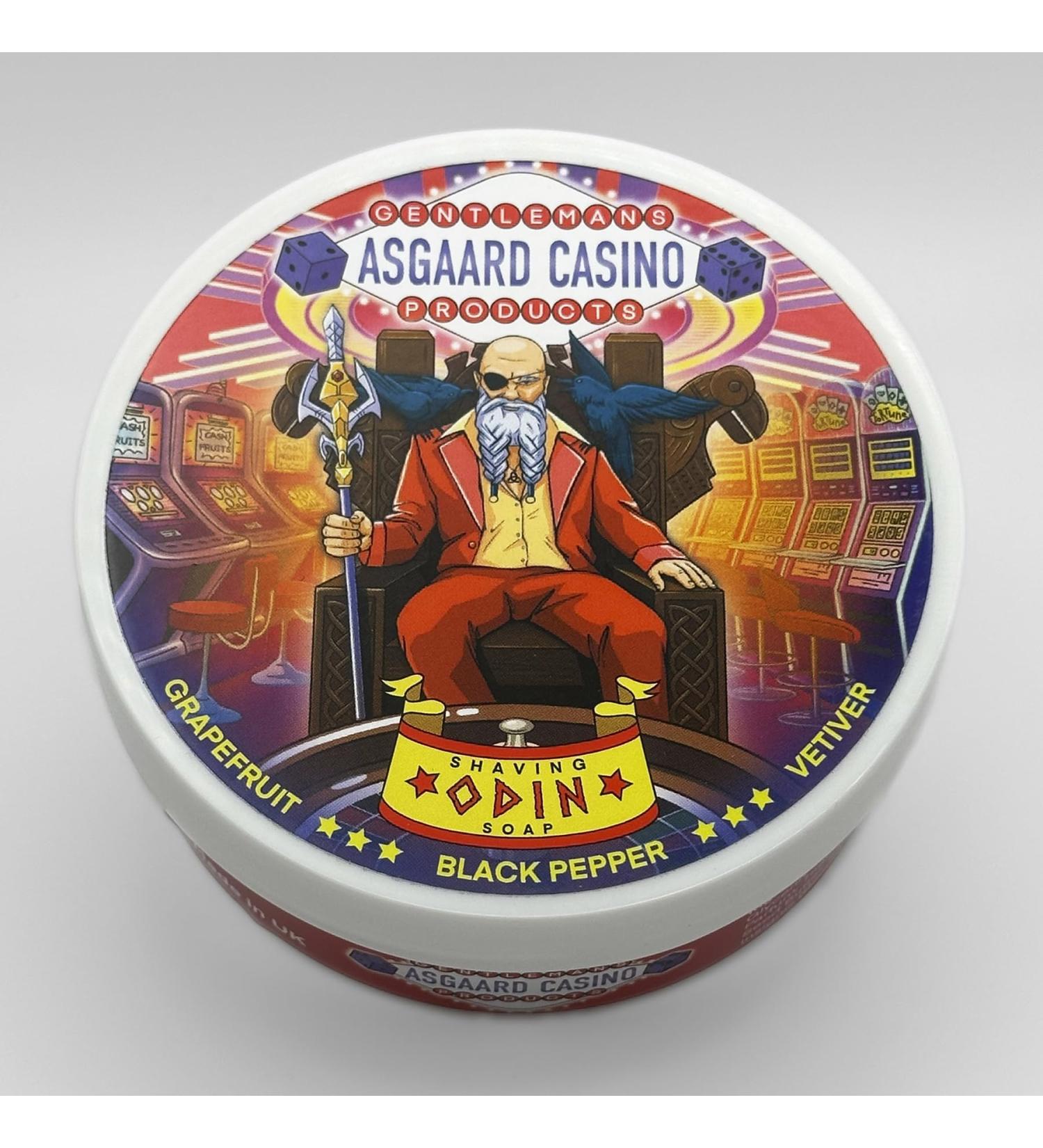  ODIN (ASGAARD CASINO) ARTISAN SHAVING SOAP - MADE IN UK - Grapefruit&Black Pepper&Vetiver - 7 BUTTERS - ALL NATURAL INGREDIENTS - Buy Online on GoSupps.com