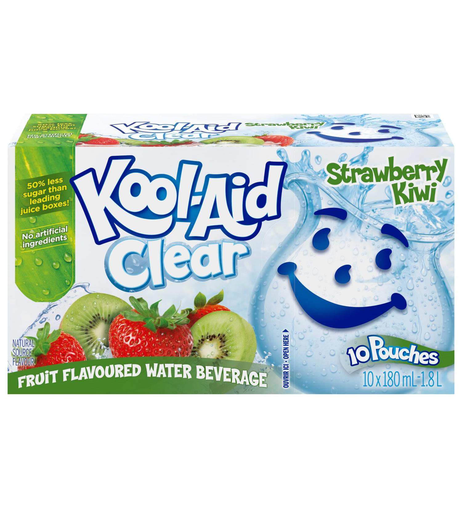 Kool-Aid Clear Strawberry Kiwi Jammers 1.8L (4 Boxes of 10 Pouches) Clear - Strawberry Kiwi - Buy Online on GoSupps.com