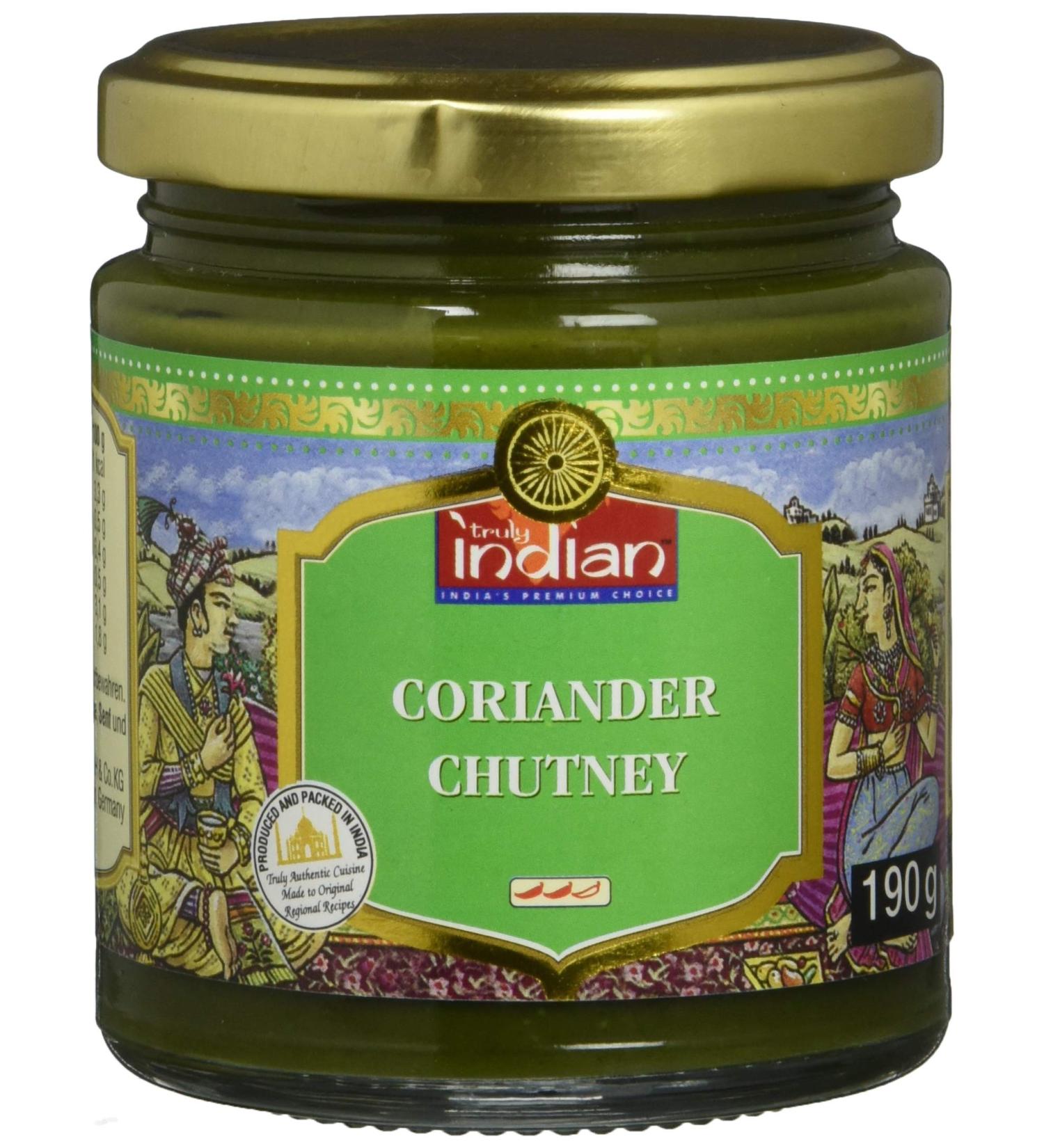 Truly Indian Coriander Chutney - Pack of 6 (190g Each) | Authentic Indian Taste | Buy Online - Buy Online on GoSupps.com