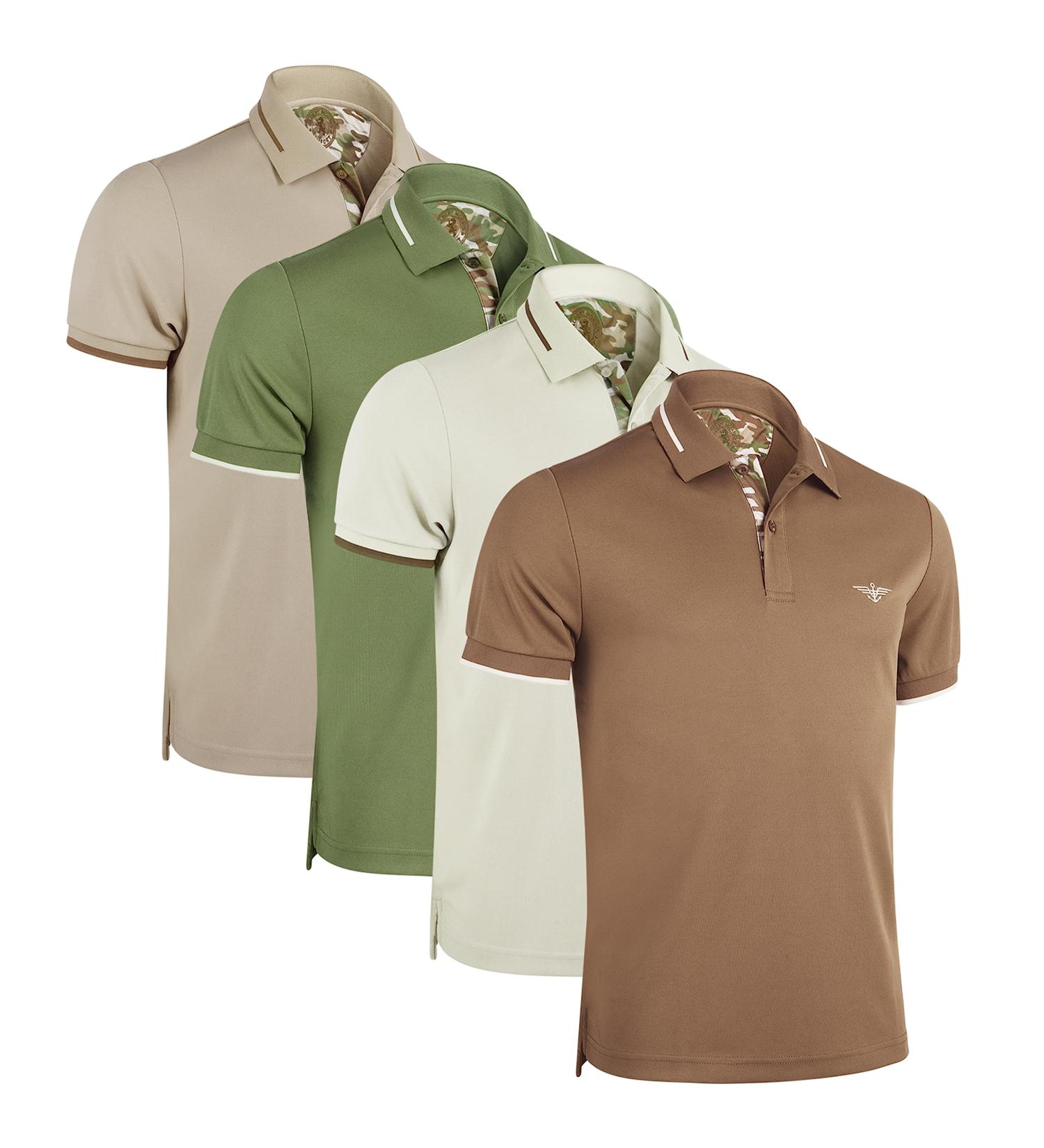 Albert Morris Men's Striped Polo Shirt 4 Pack - Short Sleeve L Valor | International Shipping Available - Buy Online on GoSupps.com