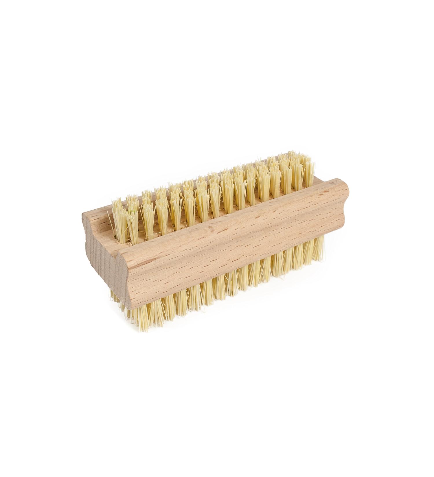 gws hand washing brush/nail brush - natural beech wood strong fibre bristles 95x37x42 mm - Made IN Germany 1