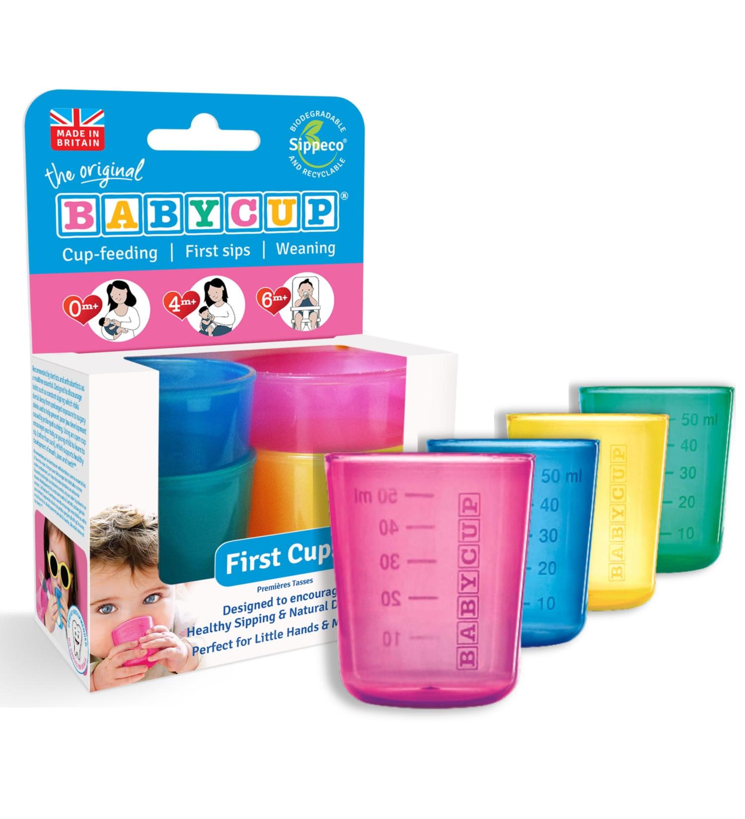 Buy Babycup - 100% Recyclable & Biodegradable First Drinking Cups for Kids | BPA-Free 4 Pack Multi-Colored - Buy Online on GoSupps.com