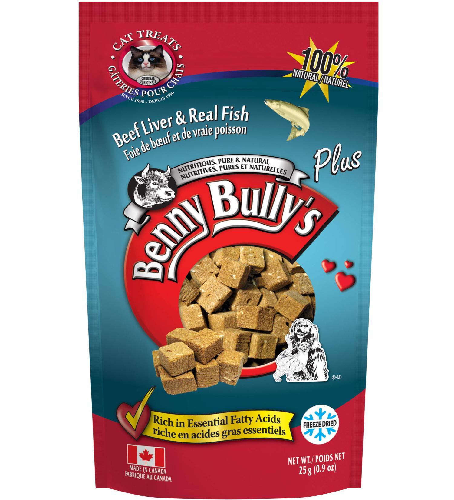 Benny Bullys 776310547152 Plus Whitefish Beef Liver Cat Treats 25g Entry - Buy Online on GoSupps.com