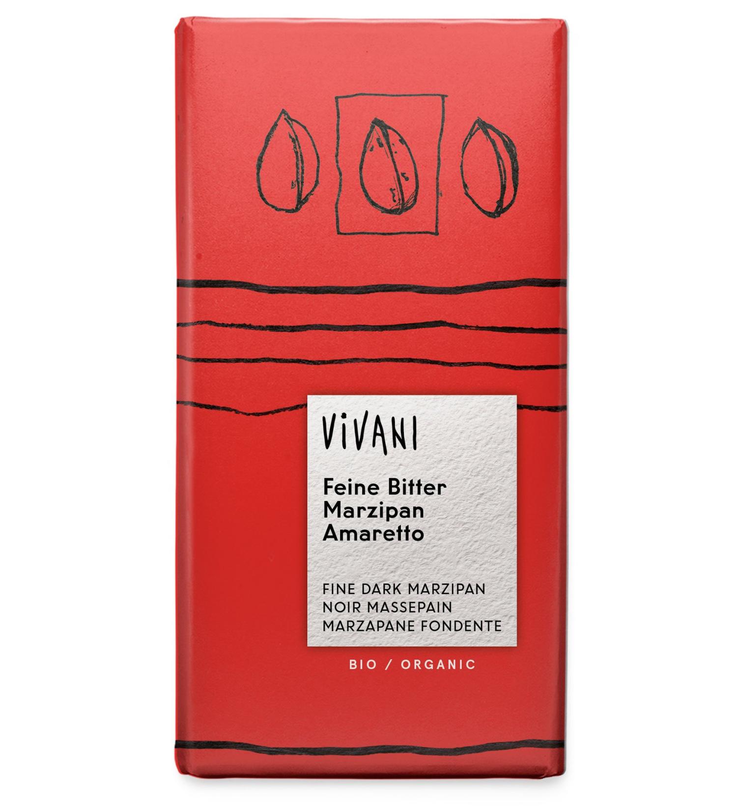 Vivani Dark Chocolate with Amaretto and Marzipan Organic 100g - Pack of 5 - Buy Online on GoSupps.com