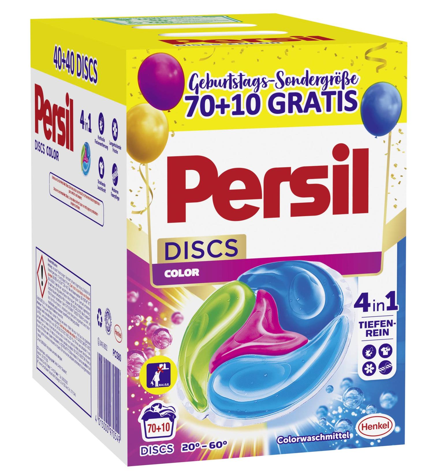 Buy Persil 4in1 Discs Color - 80 Wash Loads for Stain Removal Freshness & Hygienic Laundry - International Shipping Available - Buy Online on GoSupps.com