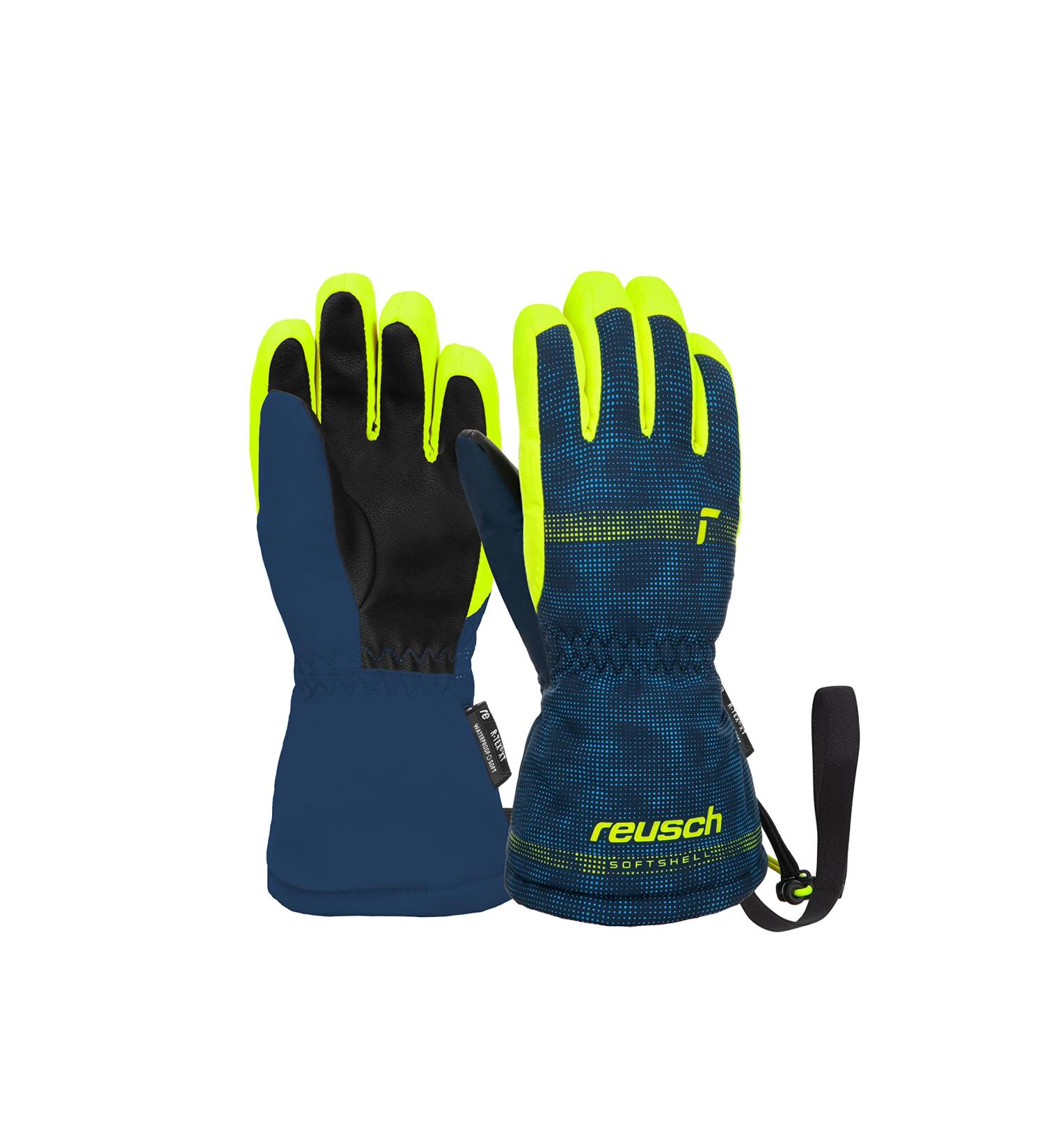 Reusch Unisex Baby Maxi R-Tex XT Waterproof Ski Gloves - Warm Winter Gloves for Snow Sledding & Everyday Use in Dress Blue/Safety Yellow - Buy Online on GoSupps.com