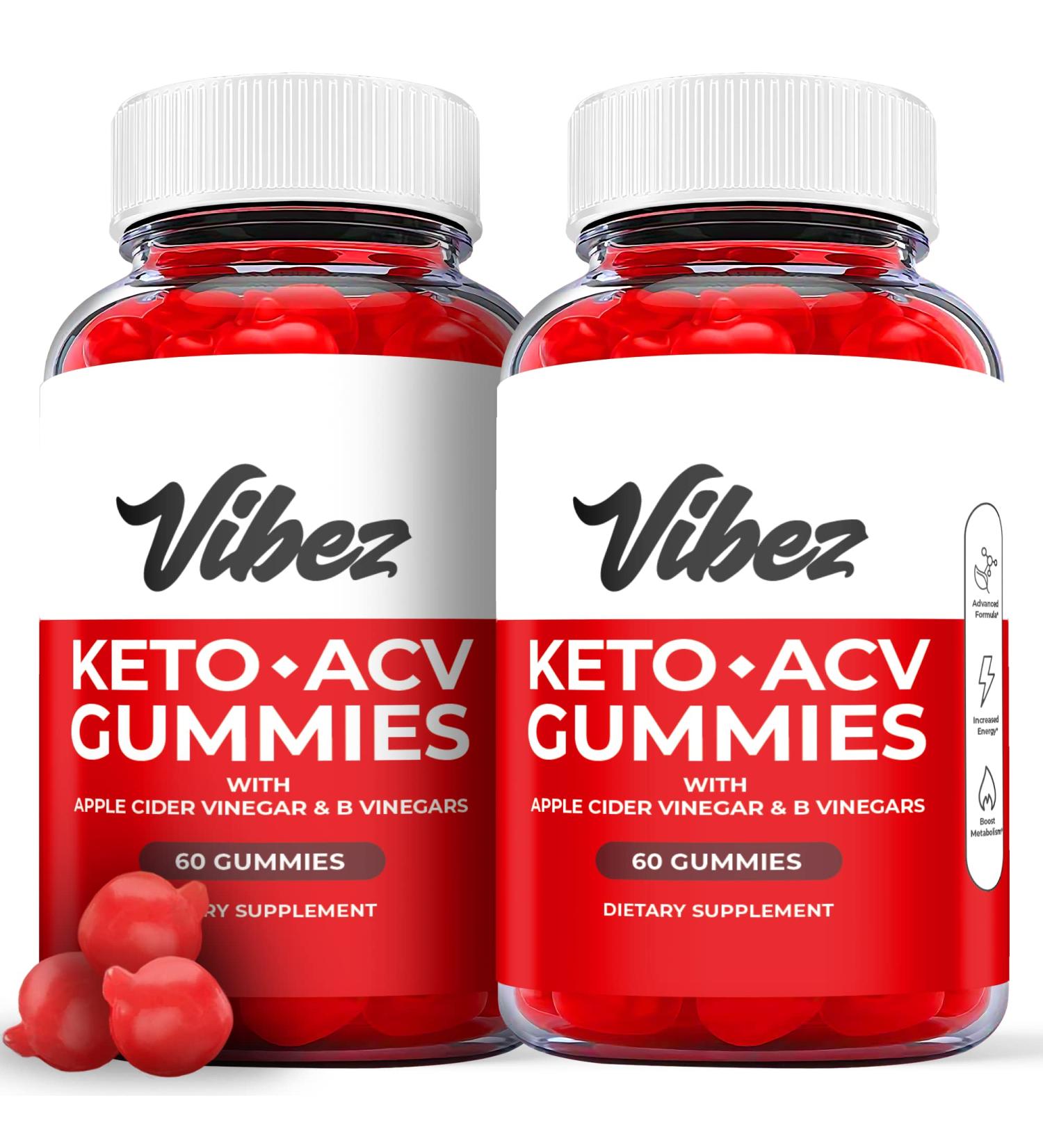 (2 Pack) Vibez Keto Gummies - Vegan Formula with ACV for Weight Loss - 120 Gummies - Buy Online on GoSupps.com