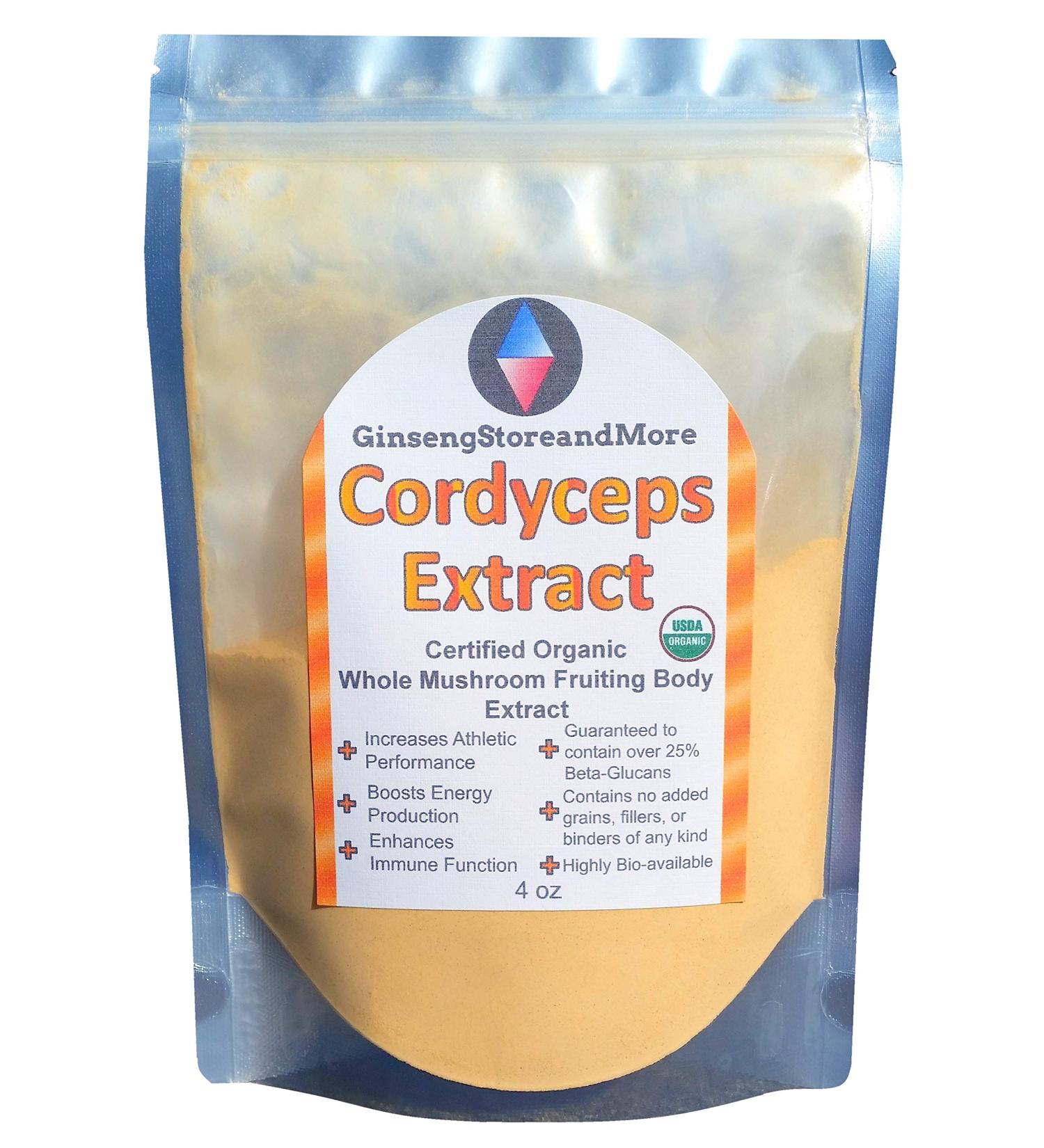 4oz Organic Cordyceps Mushroom Extract - Nammex | 30% Beta-Glucans | Cordyceps Militaris | Energy Boost & Immune Support - Buy Online on GoSupps.com