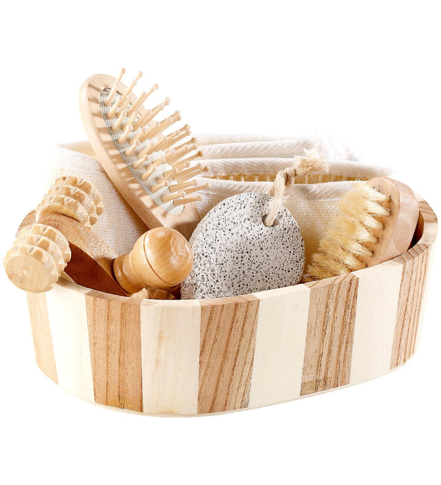 Newgen Medicals Sauna Set - 6-Piece Wellness Bath Set | Natural Sauna Accessories & Callus Remover - Buy Online on GoSupps.com