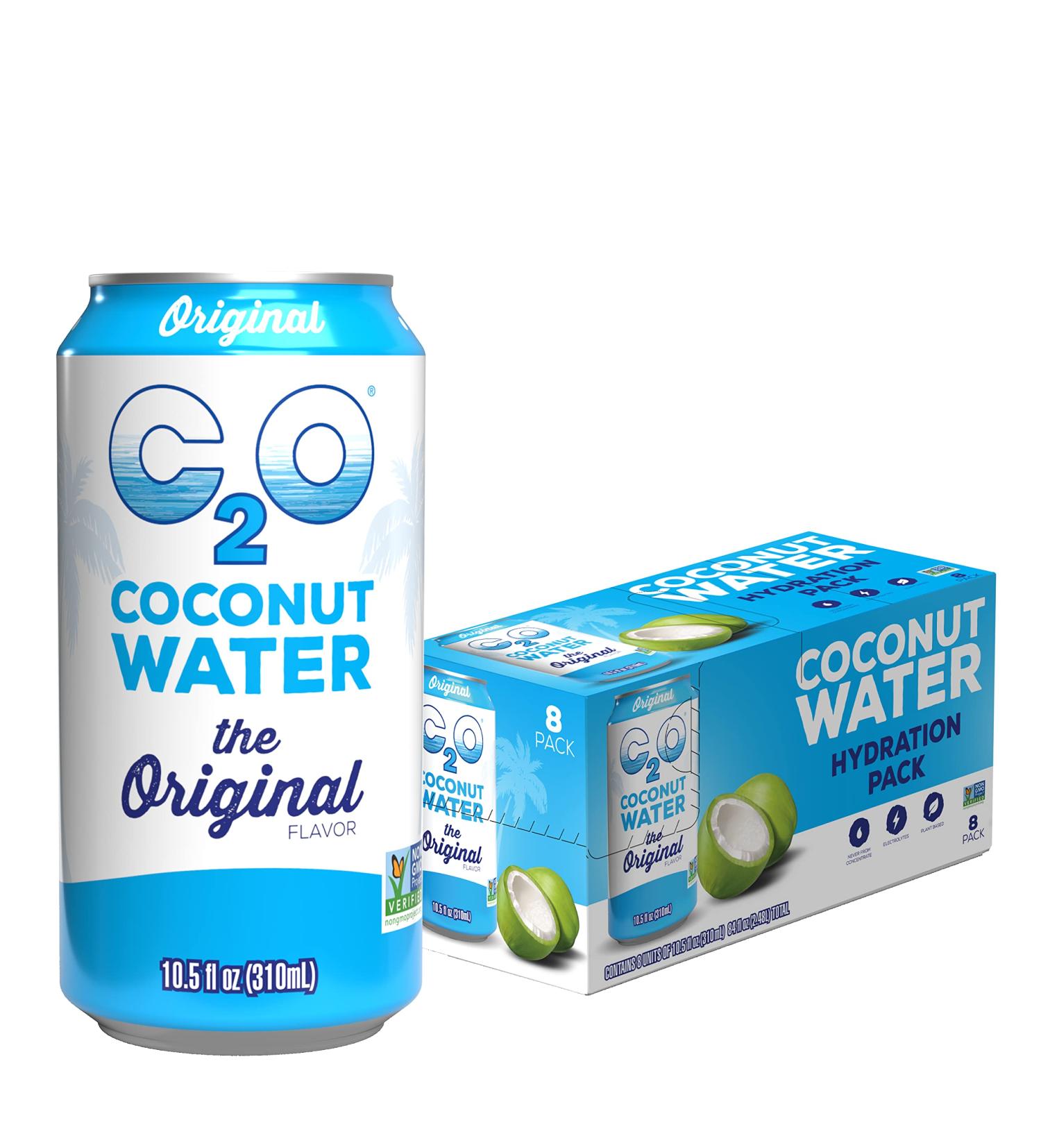 C2O Original Coconut Water 10.5 FL OZ (8 Pack) - Pure Hydration from Fresh Coconuts - Buy Online on GoSupps.com