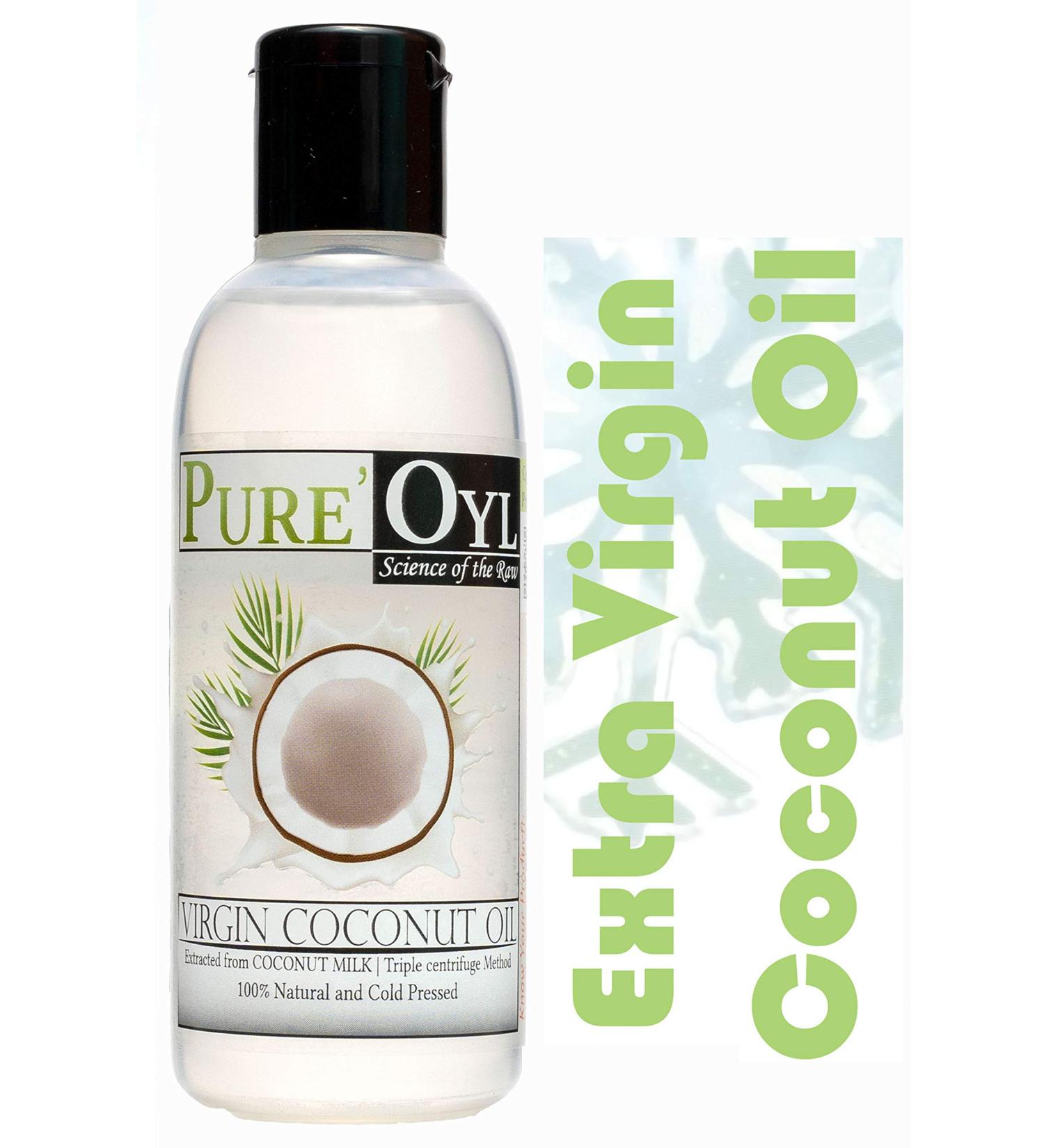 PUROLEO 100% Extra Virgin Coconut Oil 4 Fl Oz for Face and Hair | Cold Pressed | Microwaveable Spill-Free Bottle | Ideal for Travel | Smart Sensor - My Personal Pack - Buy Online on GoSupps.com