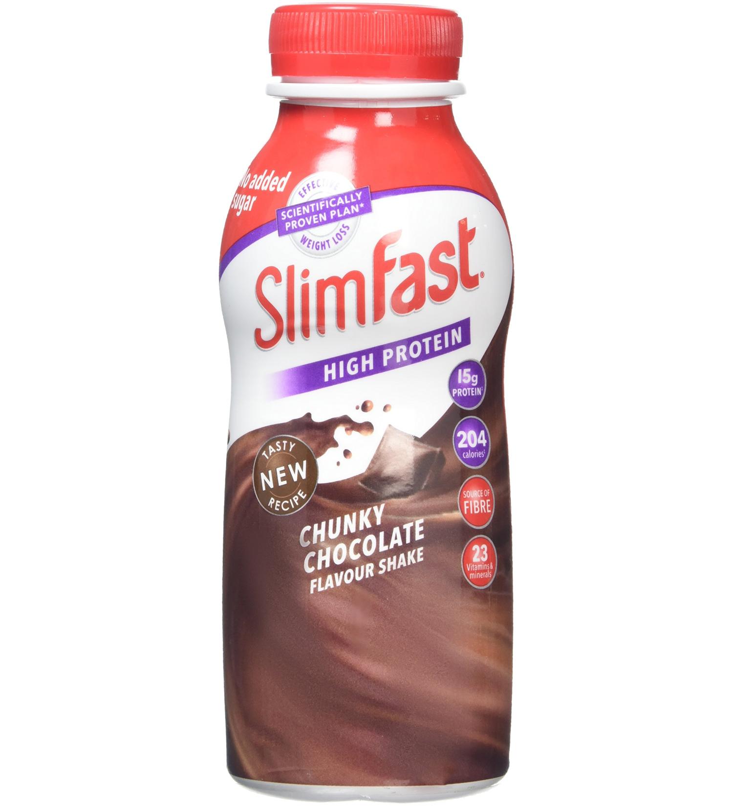 SlimFast Chunky Chocolate Shake 325ml - Rich Chocolate Flavor - 1 Pack - Buy Online on GoSupps.com