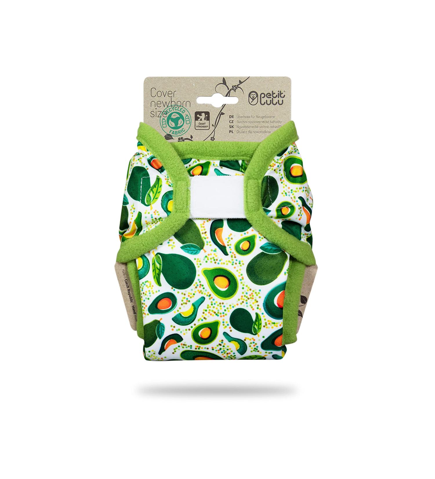 Petit Lulu Size 1 Reusable Newborn Diaper Pants (2-6 kg) | Waterproof Velcro Overpants | Eco-Friendly Washable Baby Diapers | Made in EU - Avocado - Buy Online on GoSupps.com