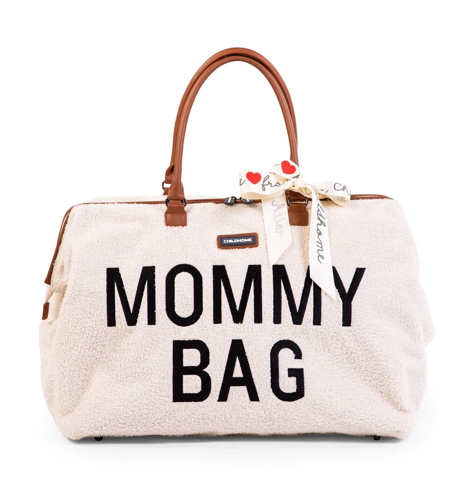 Childhome Mommy Bag - Large Capacity Travel & Changing Bag with Wrap Pocket Adjustable Strap & Insulating Divider - Teddy Ecru - Buy Online on GoSupps.com