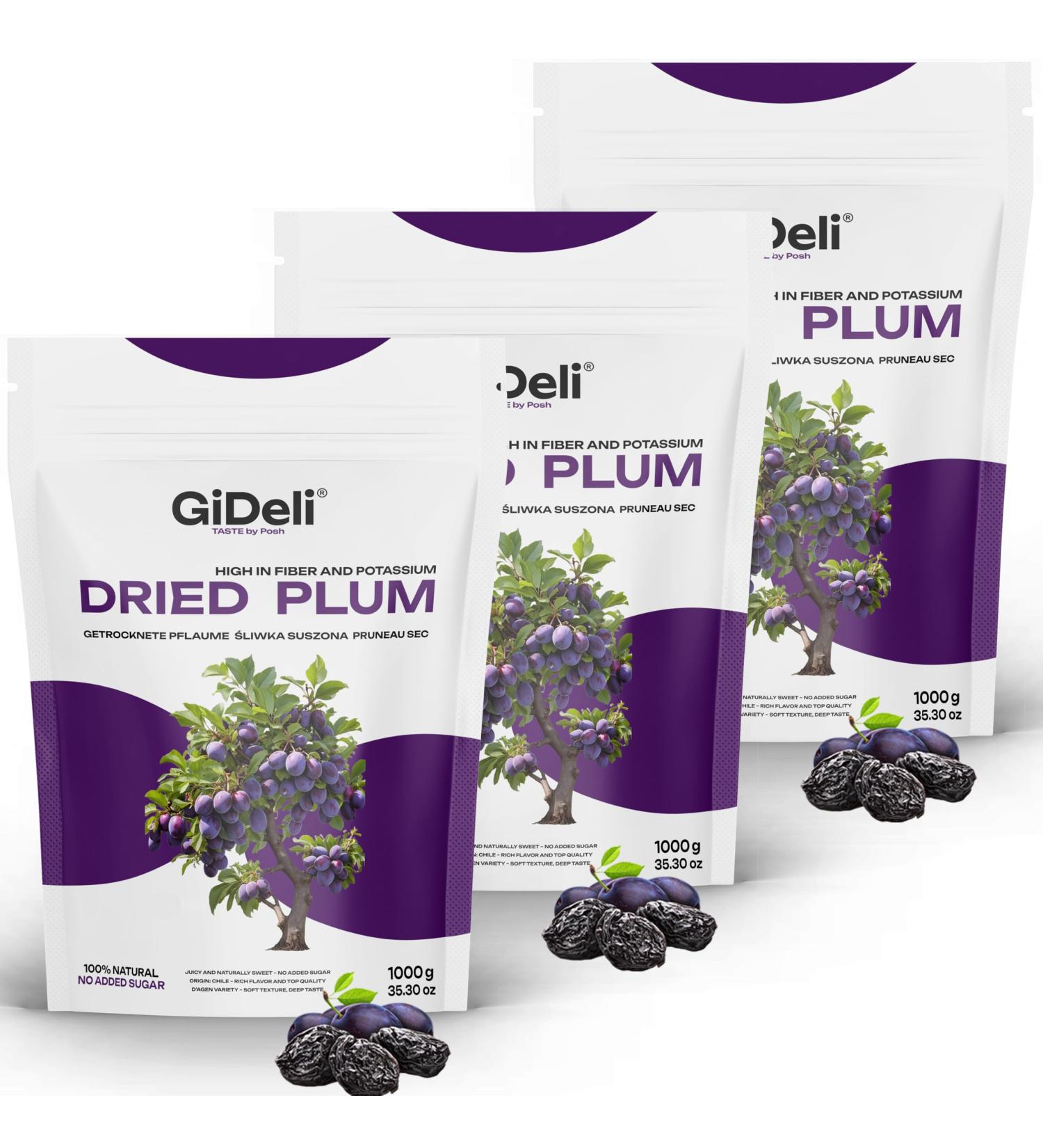 GiDeli Prunes s ch es 3 kg sans pierre non sucr es du Chili - Buy Online on GoSupps.com