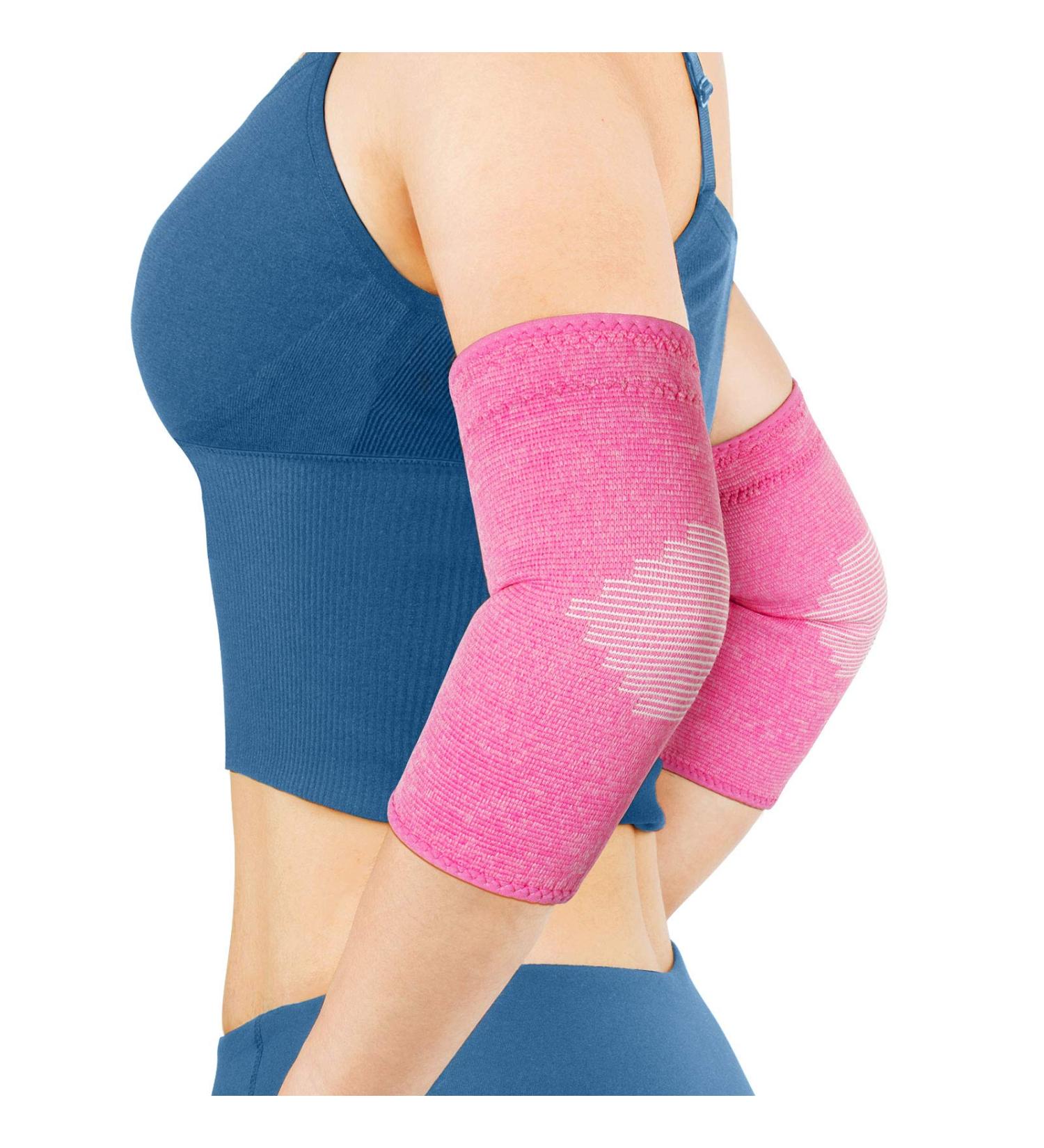 AVIDDA Women's Pink Elbow Support Sleeve - Anti-Slip Compression Brace for Tennis & Golfer's Elbow Relief - Buy Online on GoSupps.com