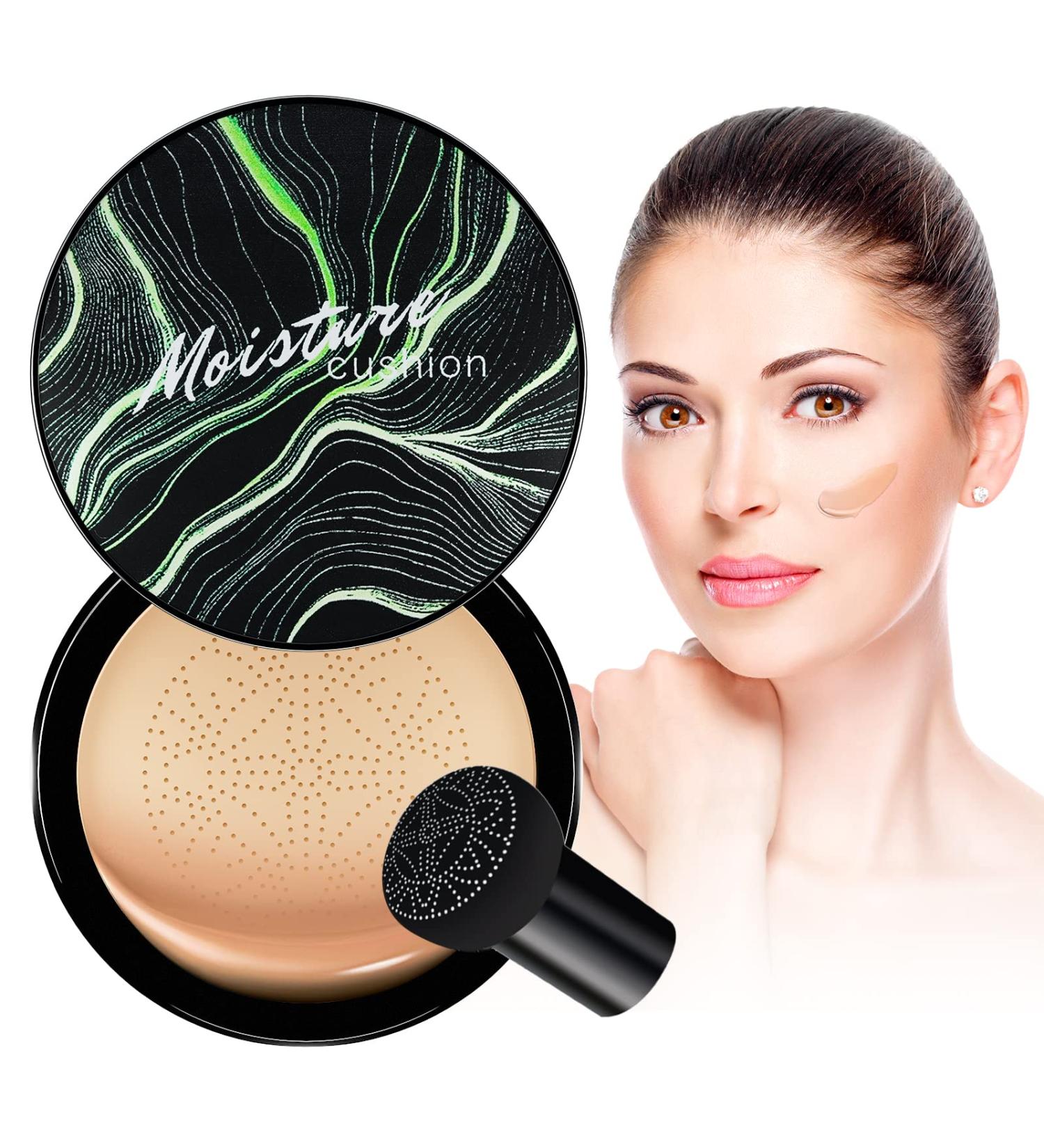 OETUIOW Mushroom Head Air Cushion CC Cream BB Cream - Natural Tone | Long Lasting & Waterproof Foundation | Full Coverage Concealer & Moisturizer - Buy Online on GoSupps.com